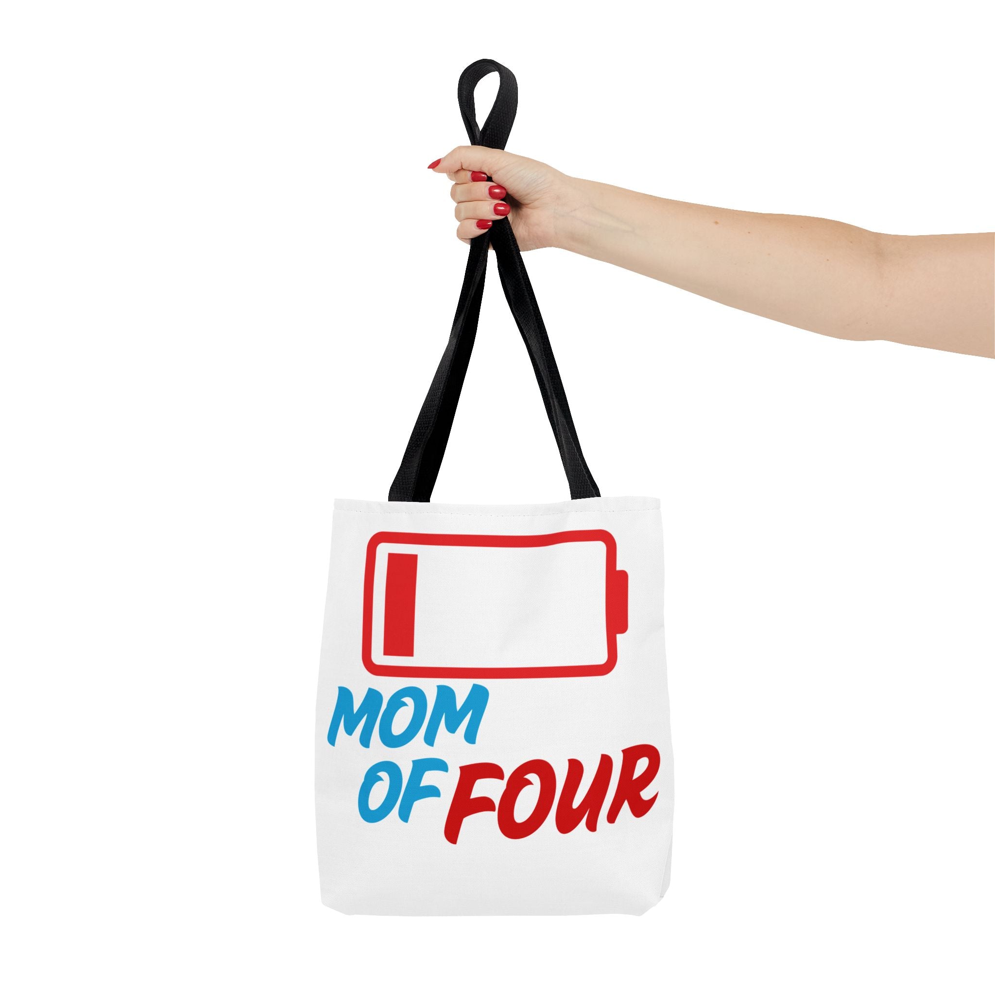 "Mom of Four" Low Battery Tote