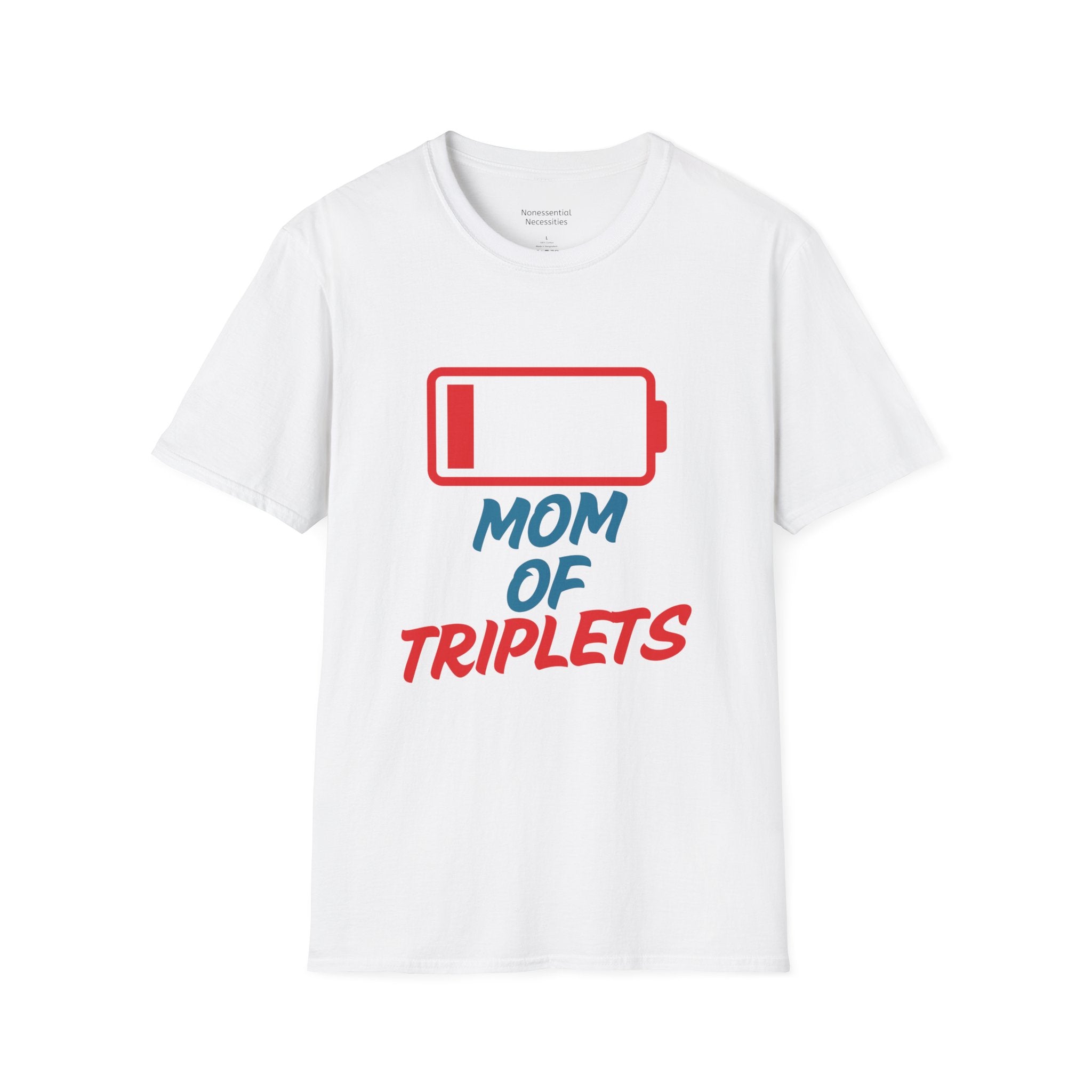 "Mom of Triplets" Low Battery T-Shirt