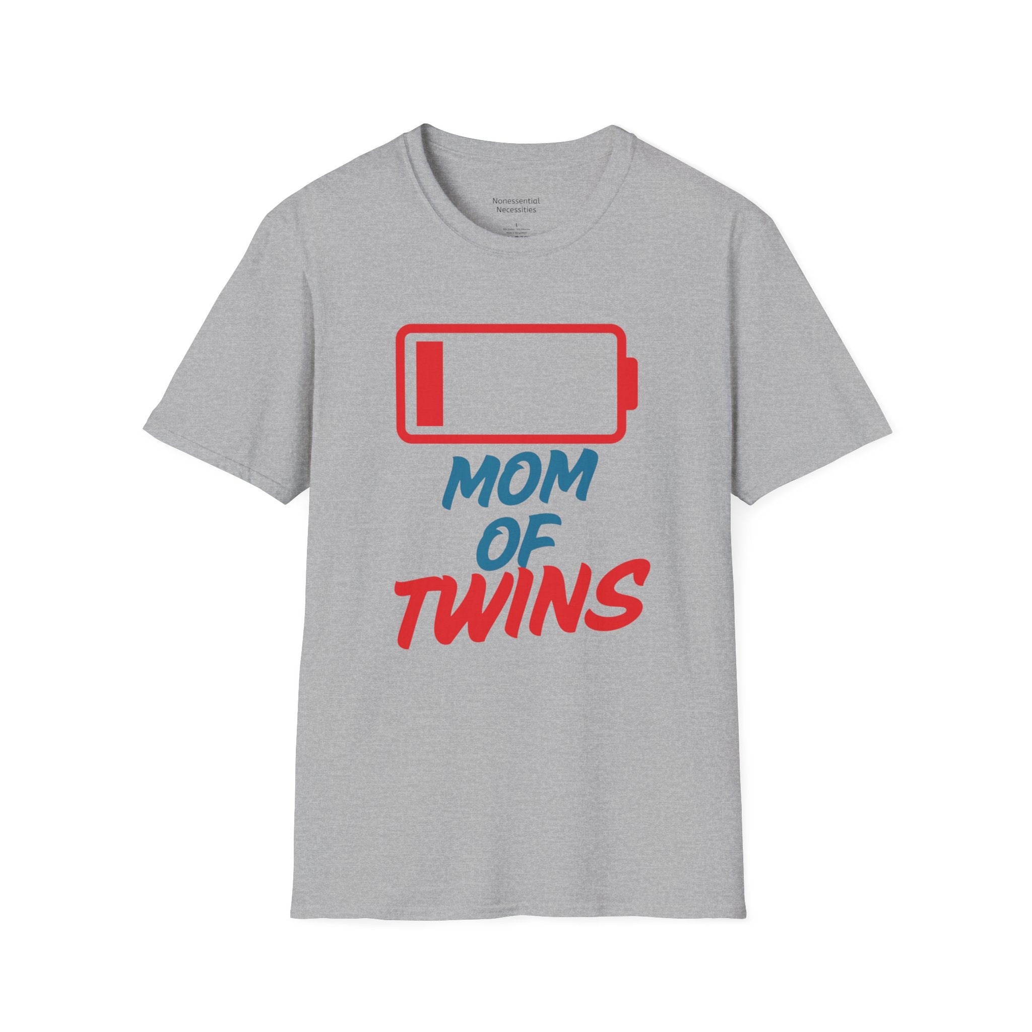 "Mom of Twins" Low Battery T-Shirt