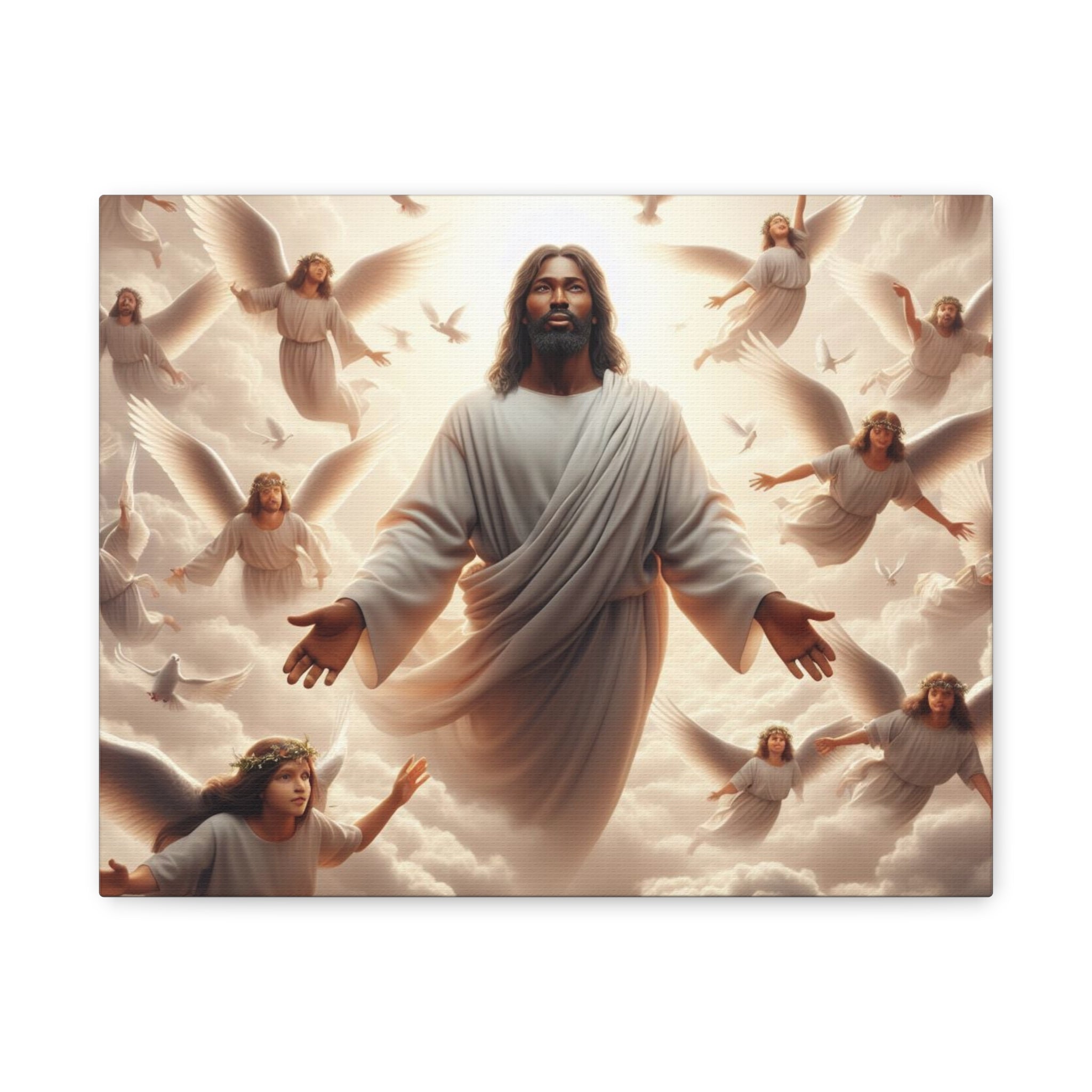 "Glory of Christ" Canvas Print | Black Jesus Religious Home Decor