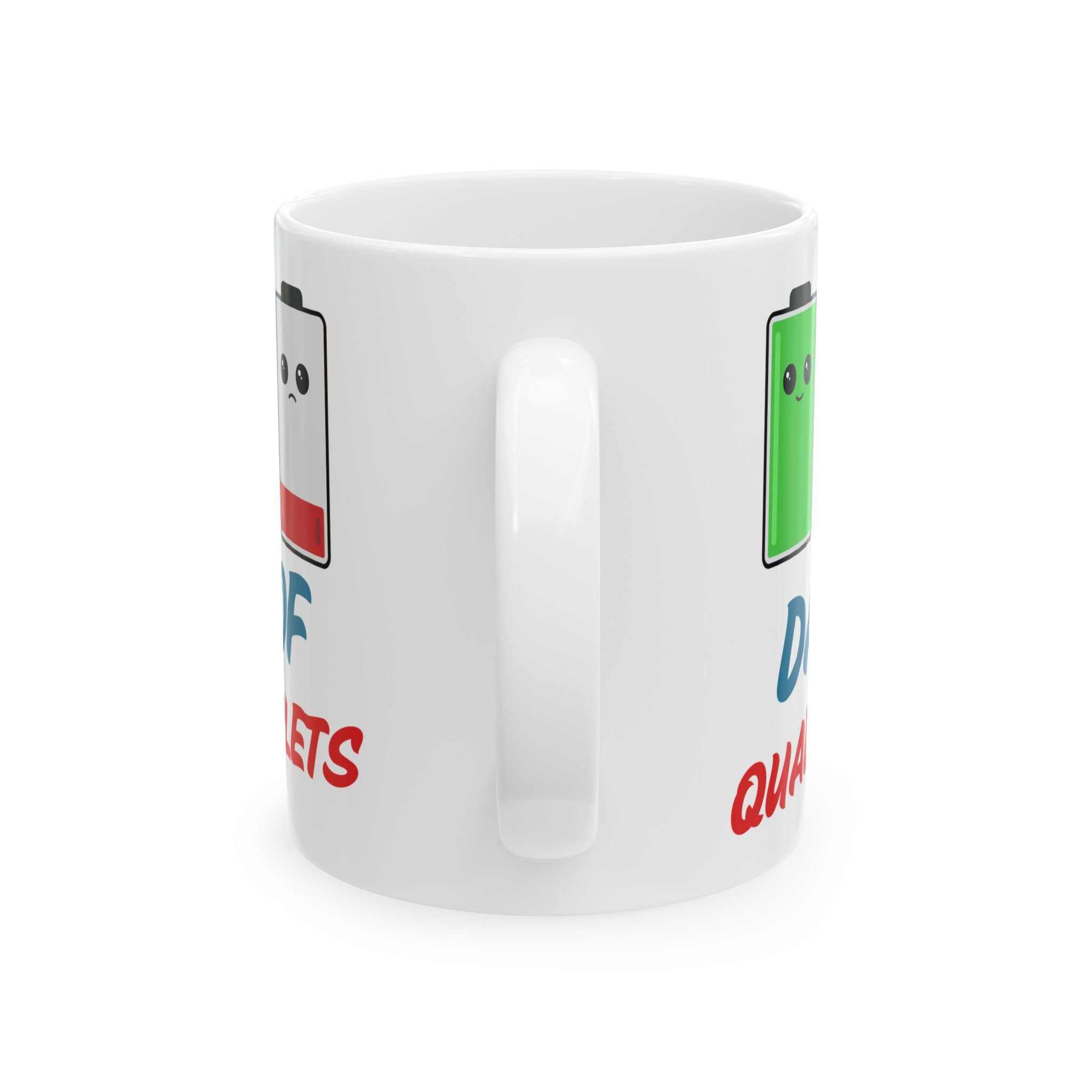 Dad of Quadruplets "Low Battery" Mug | Funny Survival Gift for Fathers of Multiples