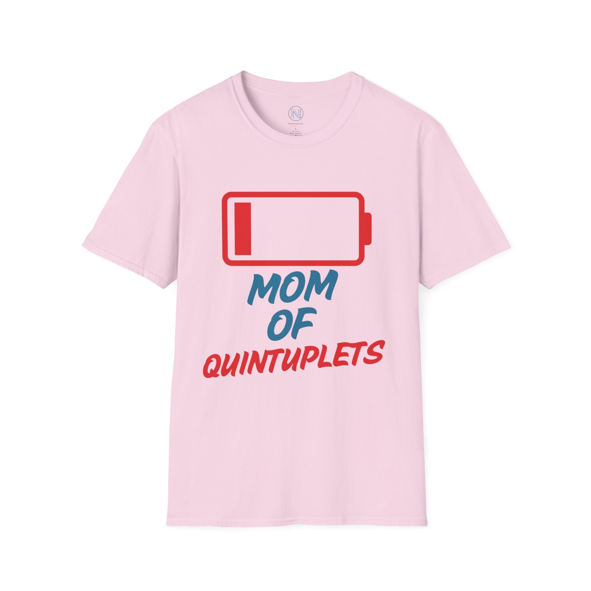 "Mom of Quints" Low Battery T-Shirt
