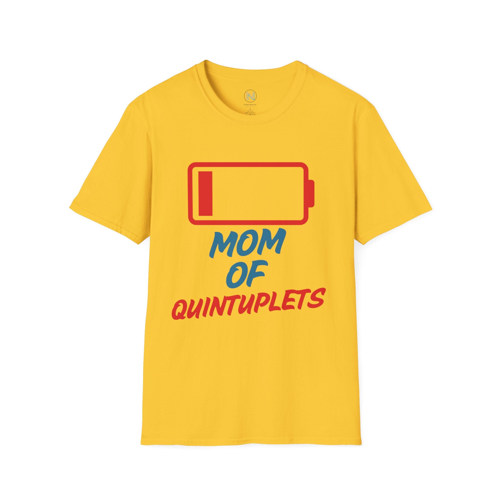 "Mom of Quints" Low Battery T-Shirt
