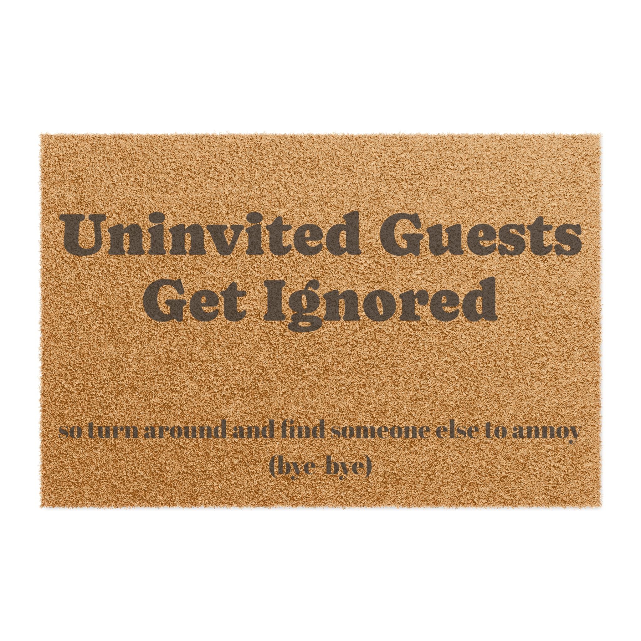 Funny Front Porch Decor | "Turn Around" Welcome Mat for Introverts