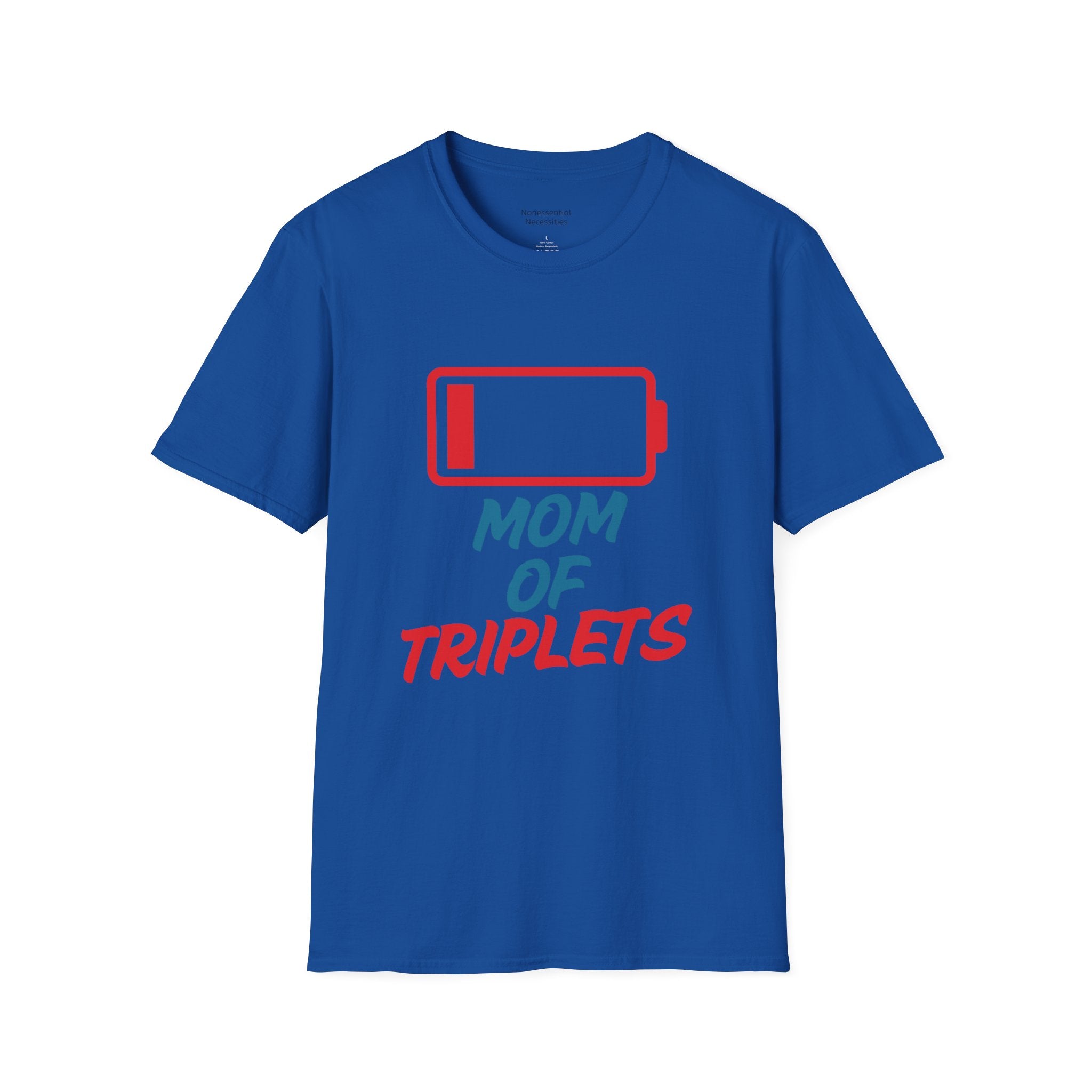 "Mom of Triplets" Low Battery T-Shirt