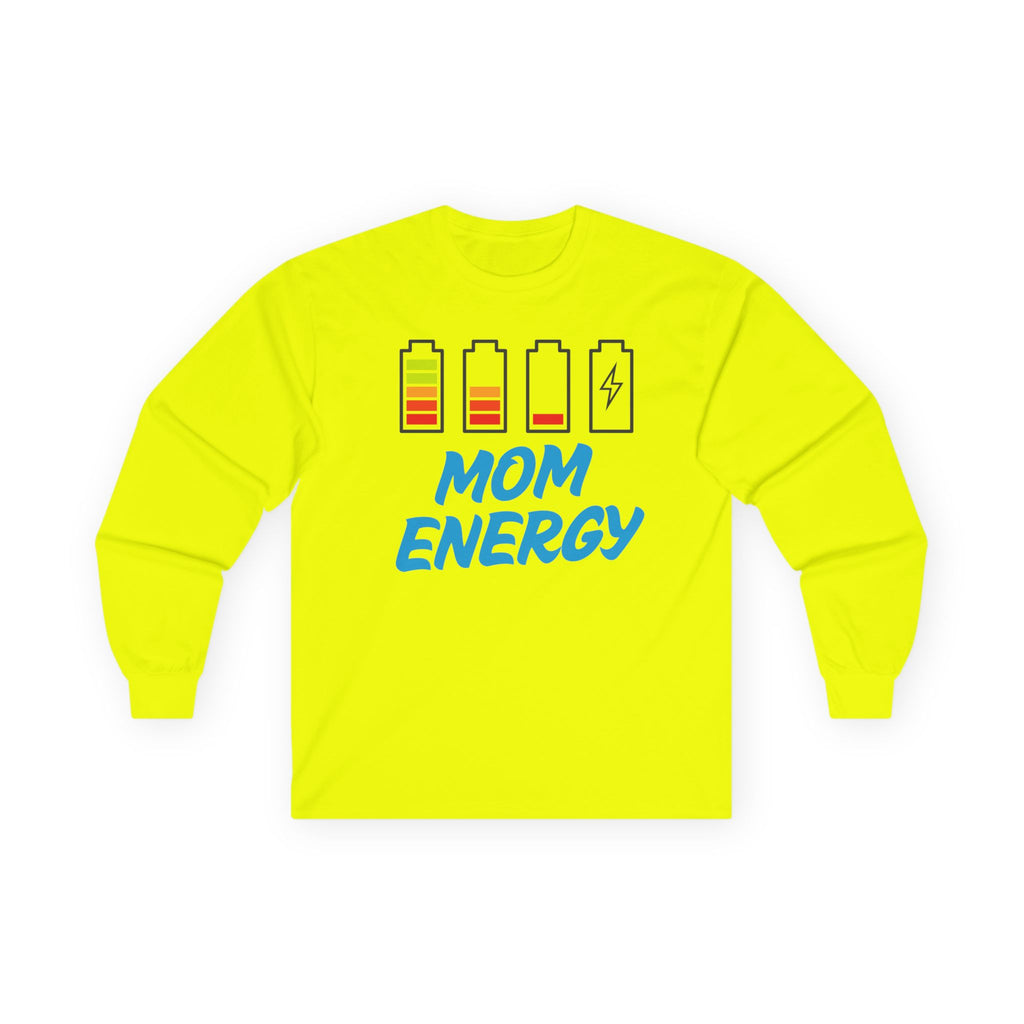 Mom Energy Battery Life Graphic Long Sleeve Tee