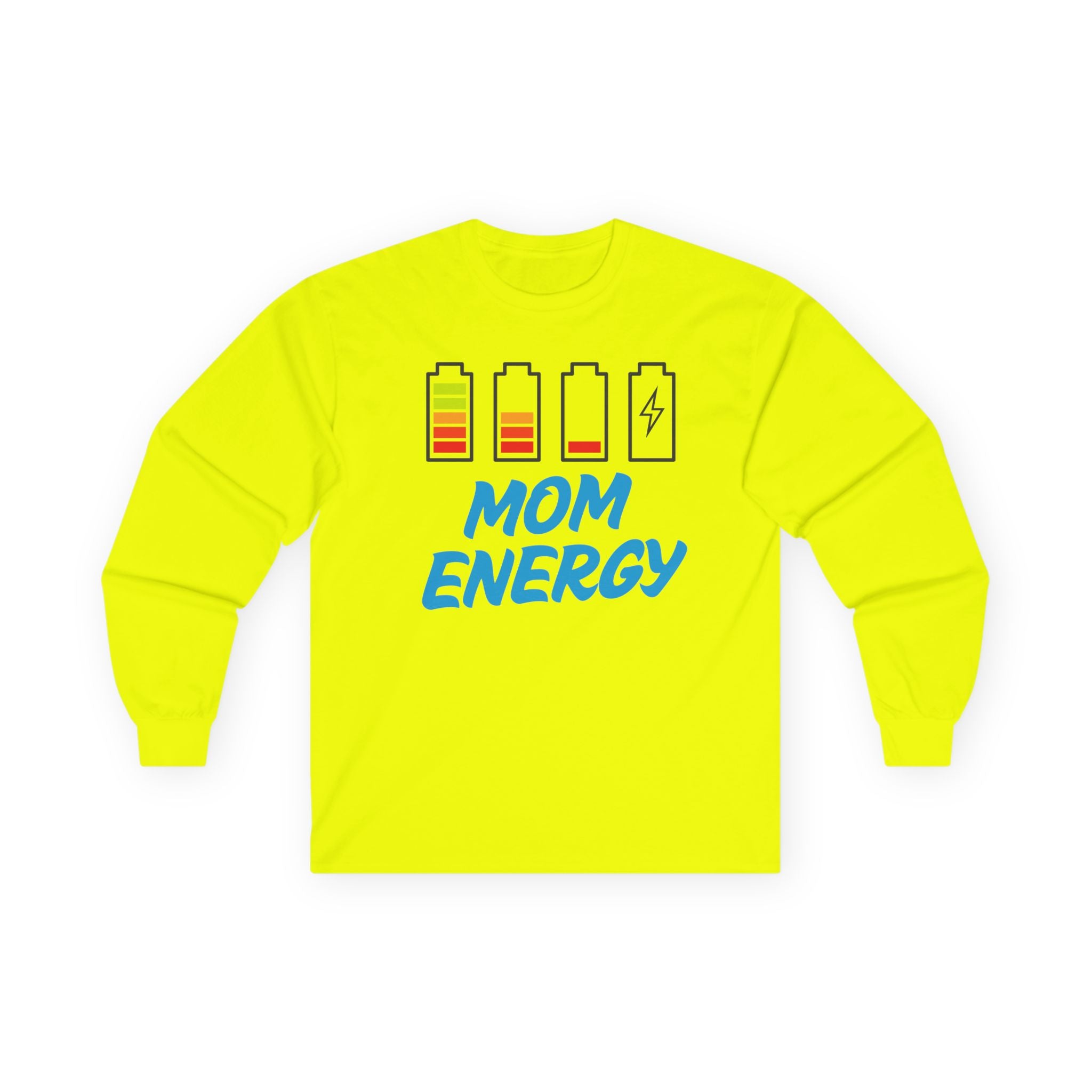 Mom Energy Battery Life Graphic Long Sleeve Tee