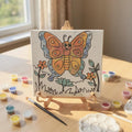 Butterfly Garden DIY Paint Kit for Kids | Handcrafted Canvas with Paints & Palette