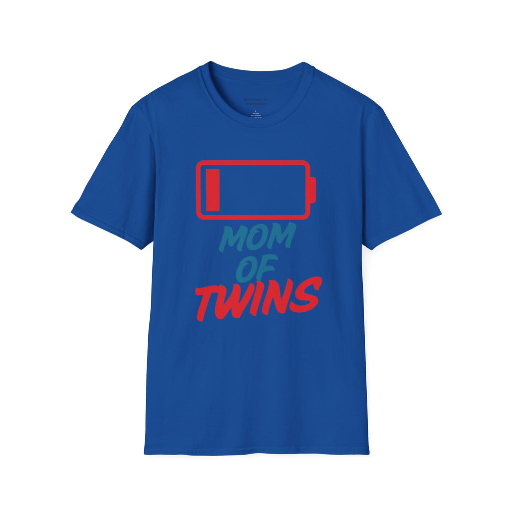 "Mom of Twins" Low Battery T-Shirt