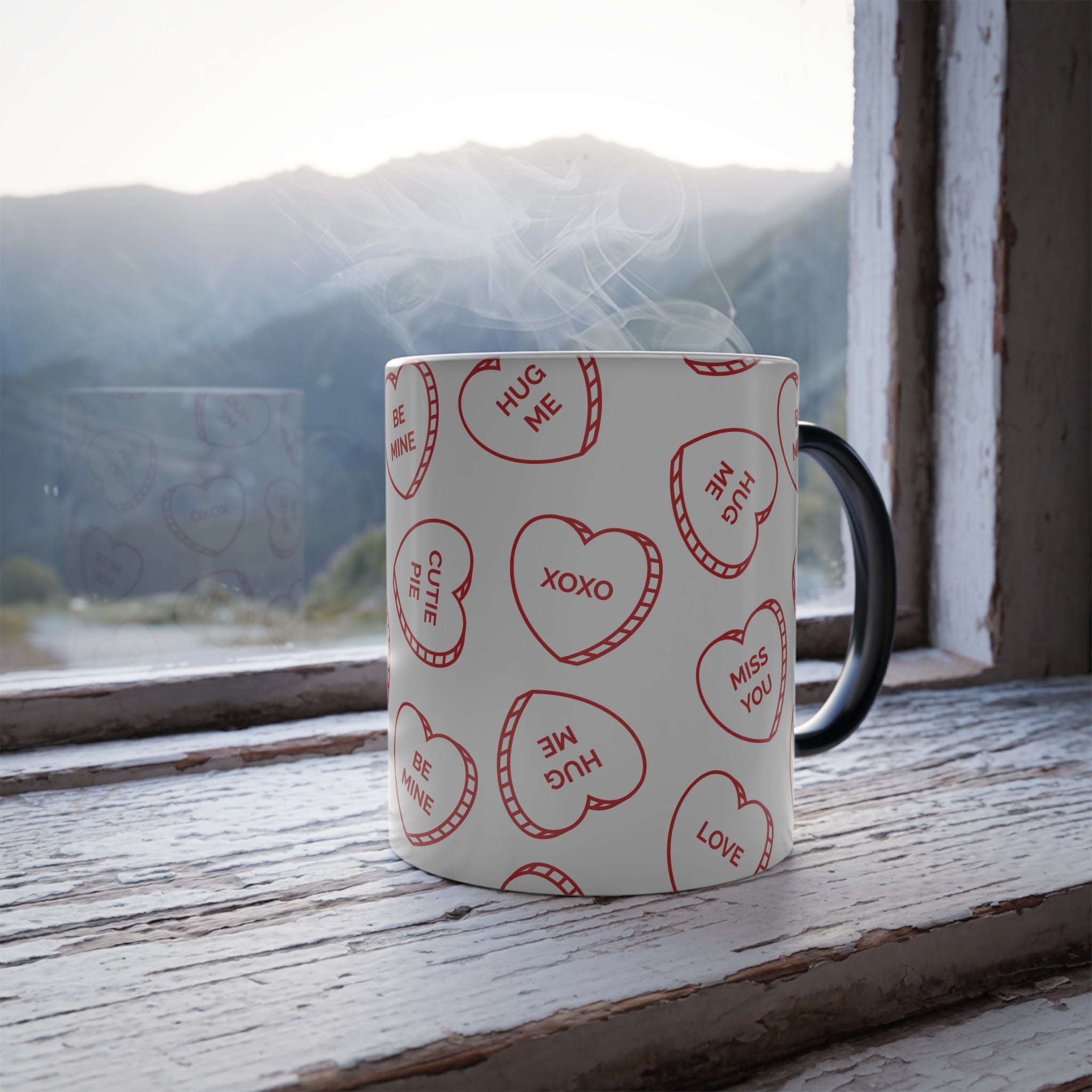 "Hidden Love" Color Changing Mug - Conversation Hearts