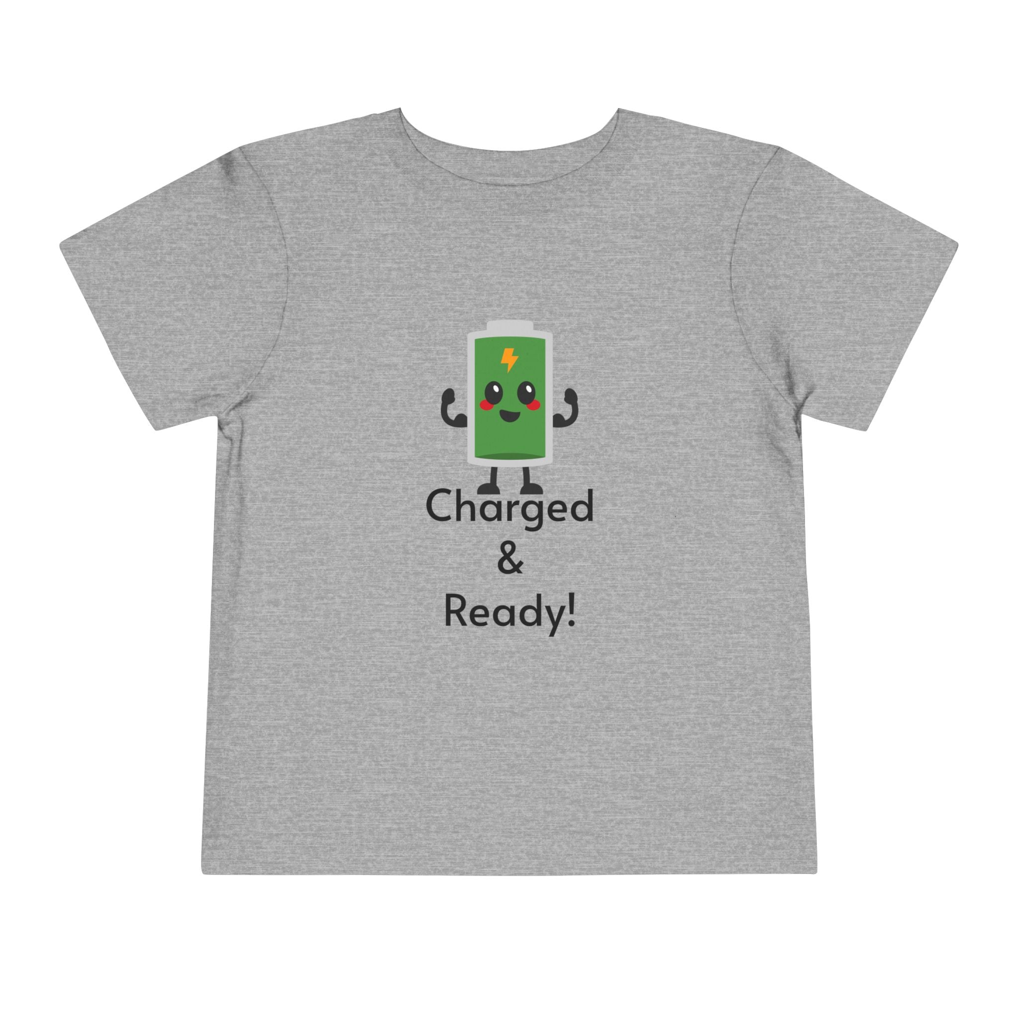"100% Charged" Toddler Shirt | Funny No Nap Kids Outfit