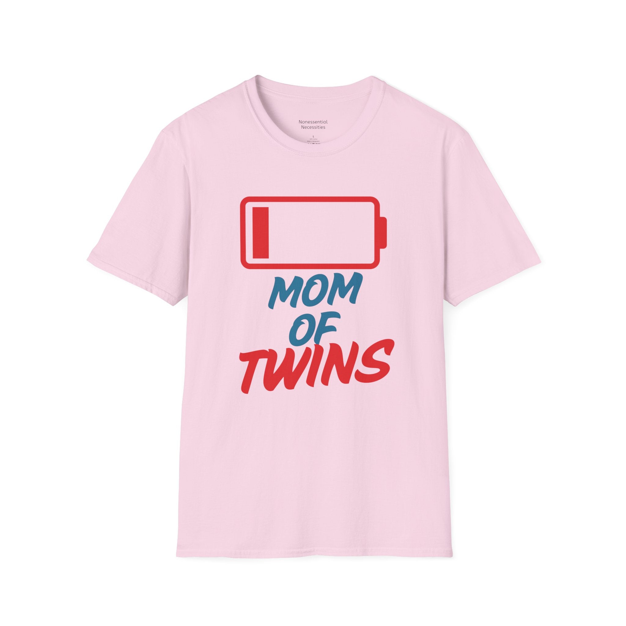 "Mom of Twins" Low Battery T-Shirt