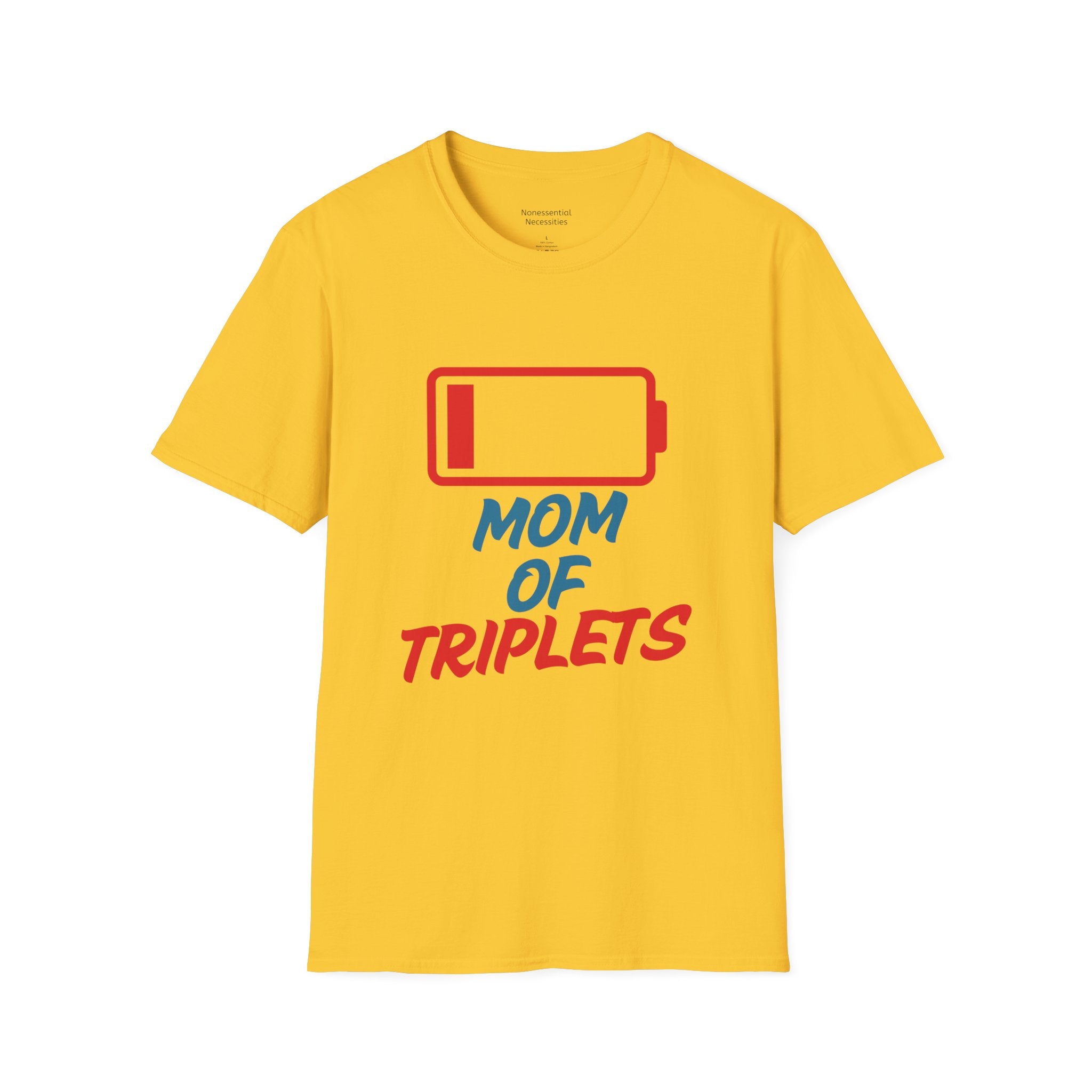 "Mom of Triplets" Low Battery T-Shirt