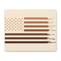 Rustic Melanin American Flag Canvas | Neutral Tones Modern Wall Decor