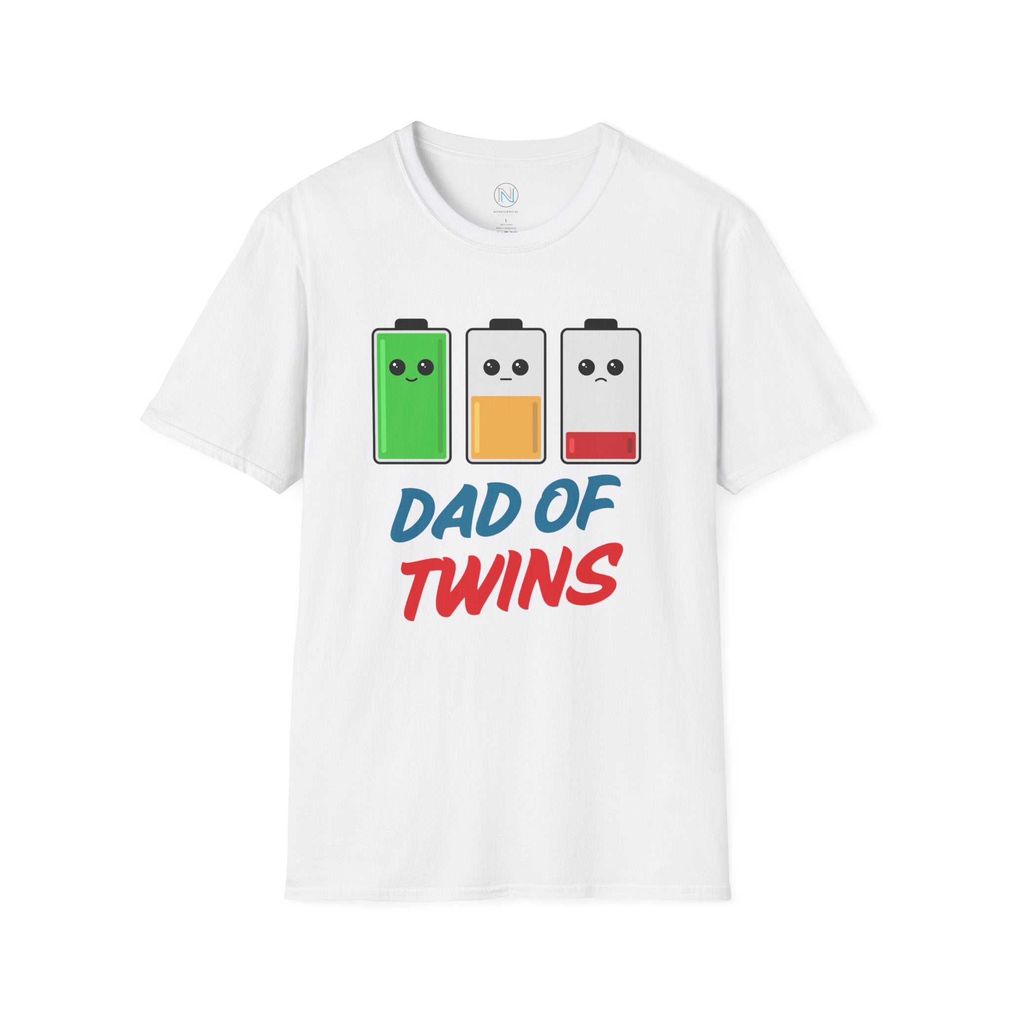 "Dad of Twins" Battery T-Shirt