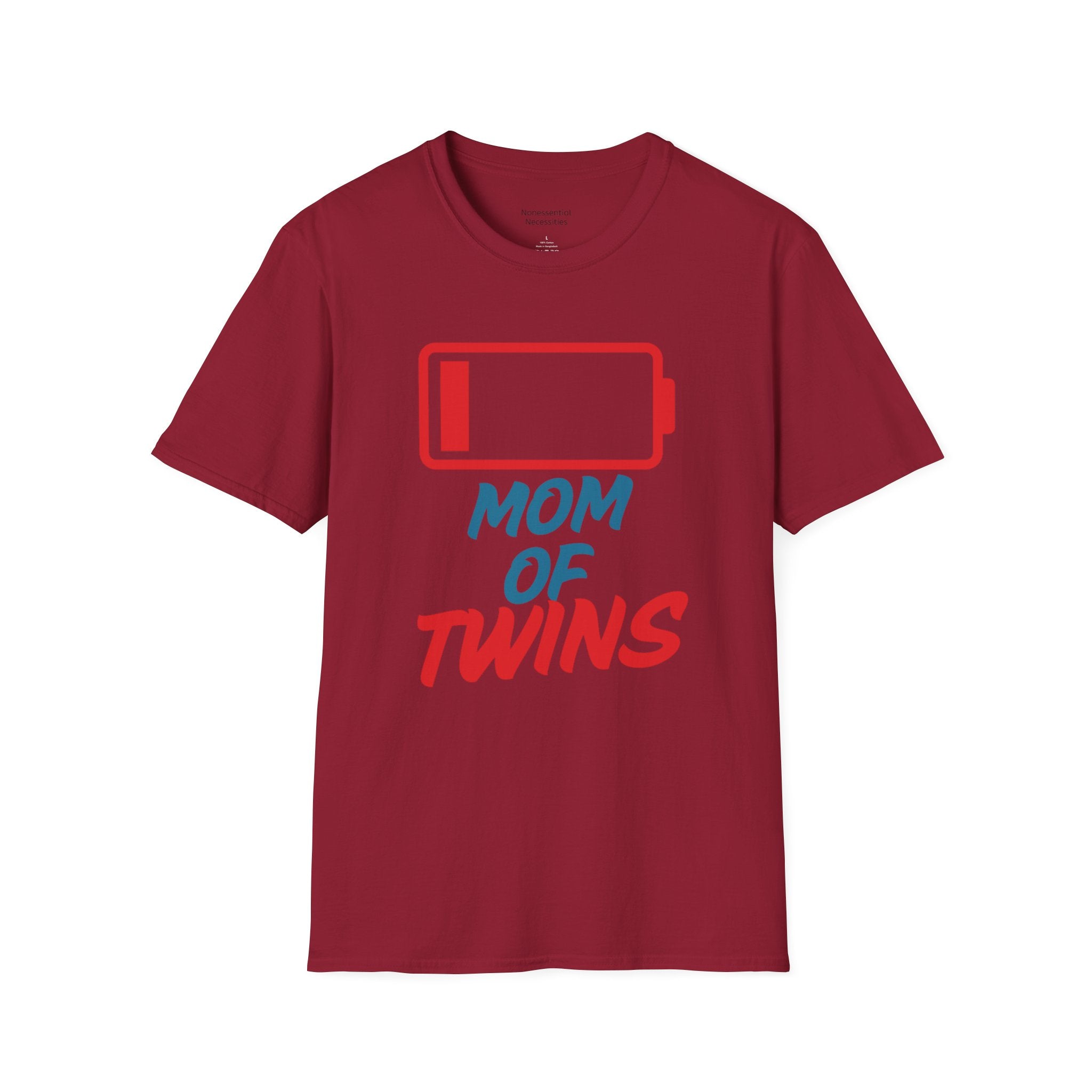 "Mom of Twins" Low Battery T-Shirt