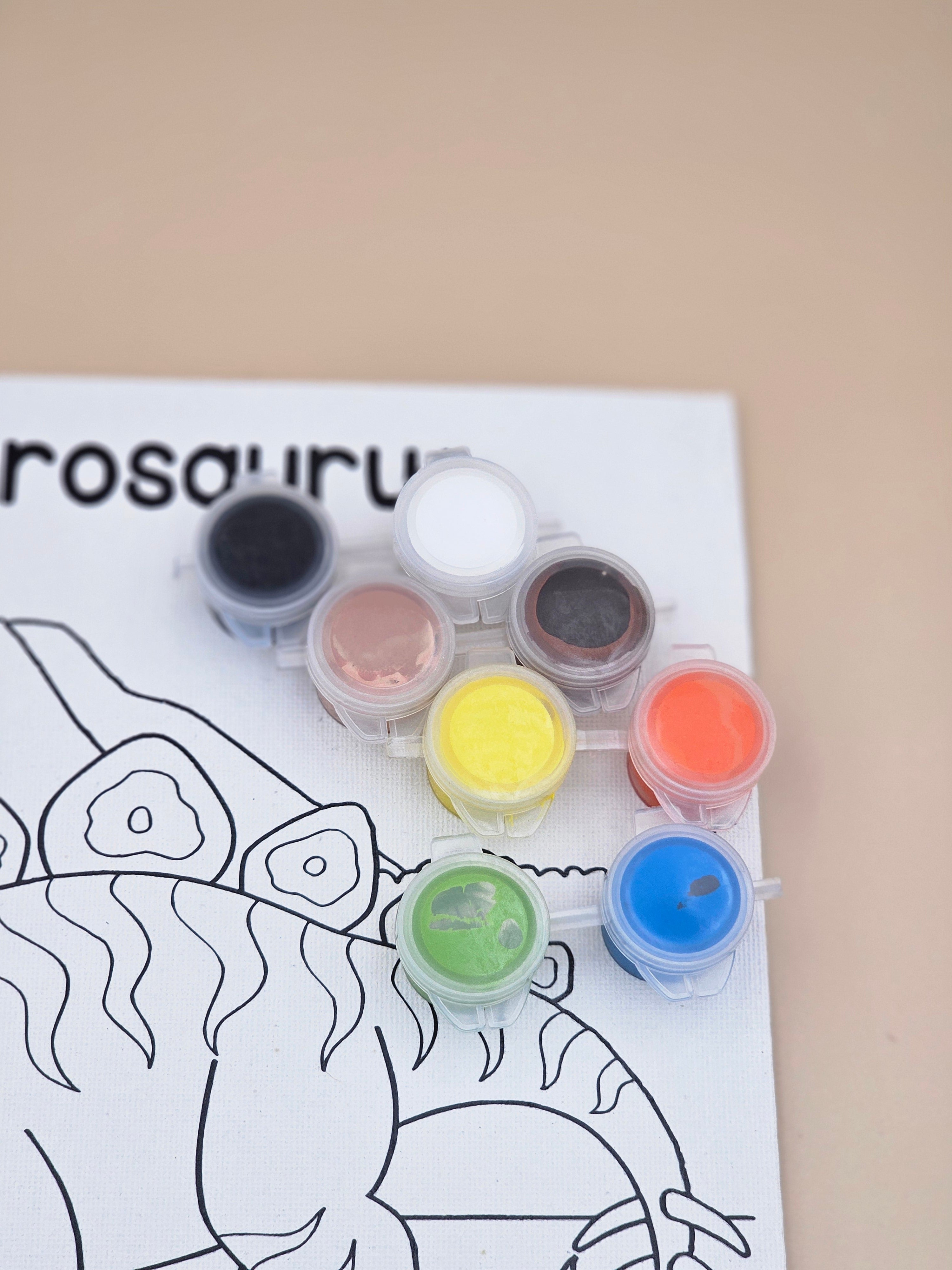 Hesperosaurus Dinosaur DIY Paint Kit | Prehistoric Animal Canvas Art for Kids
