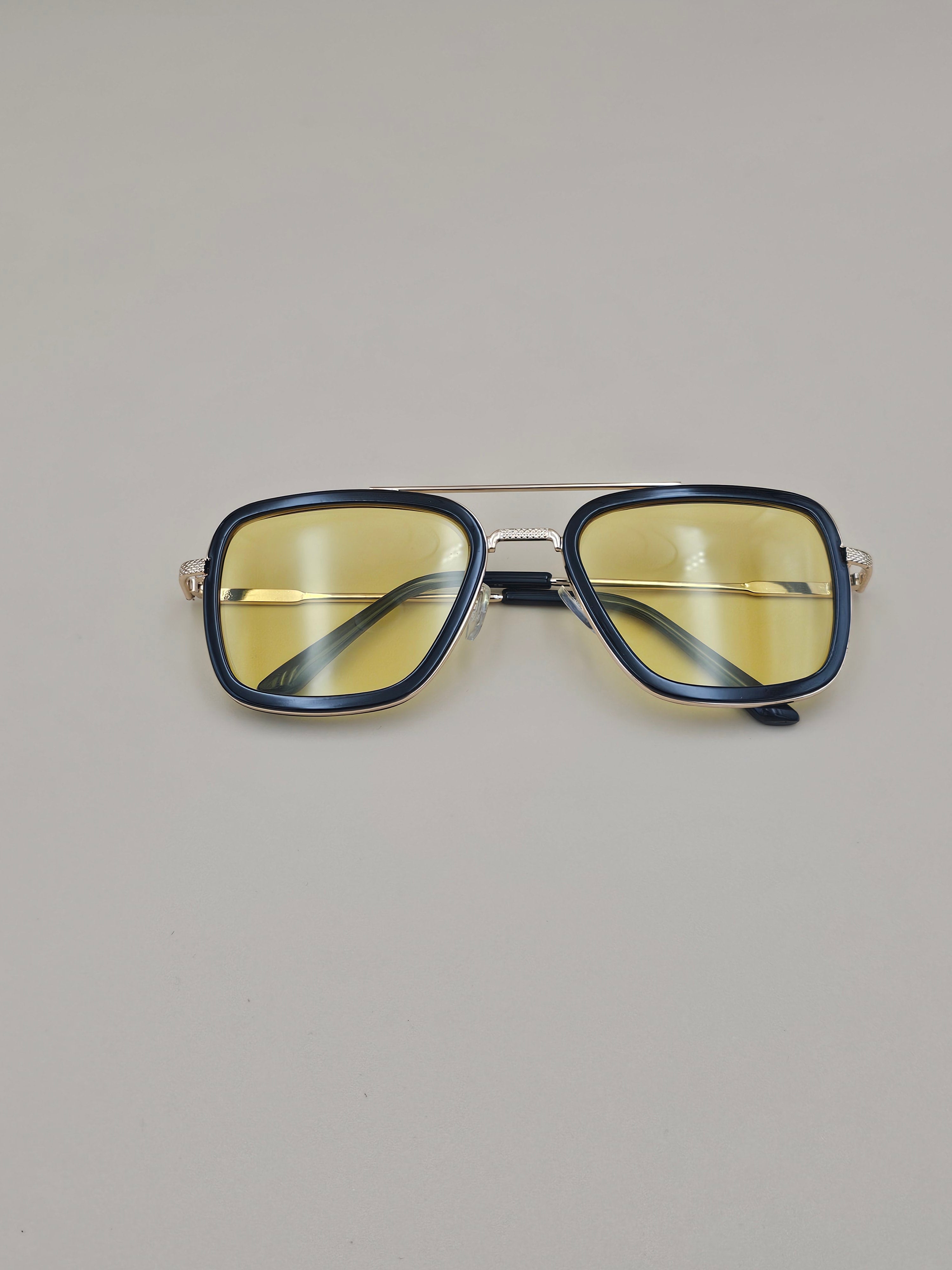 Geometric Glam Sunglasses – Oversized Metal Frame Shades