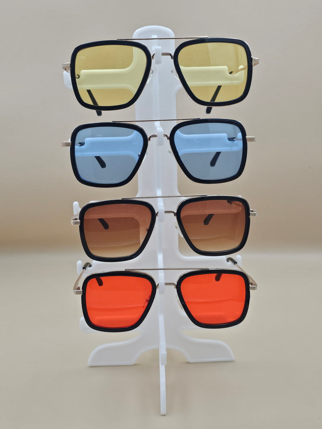 Geometric Glam Sunglasses – Oversized Metal Frame Shades