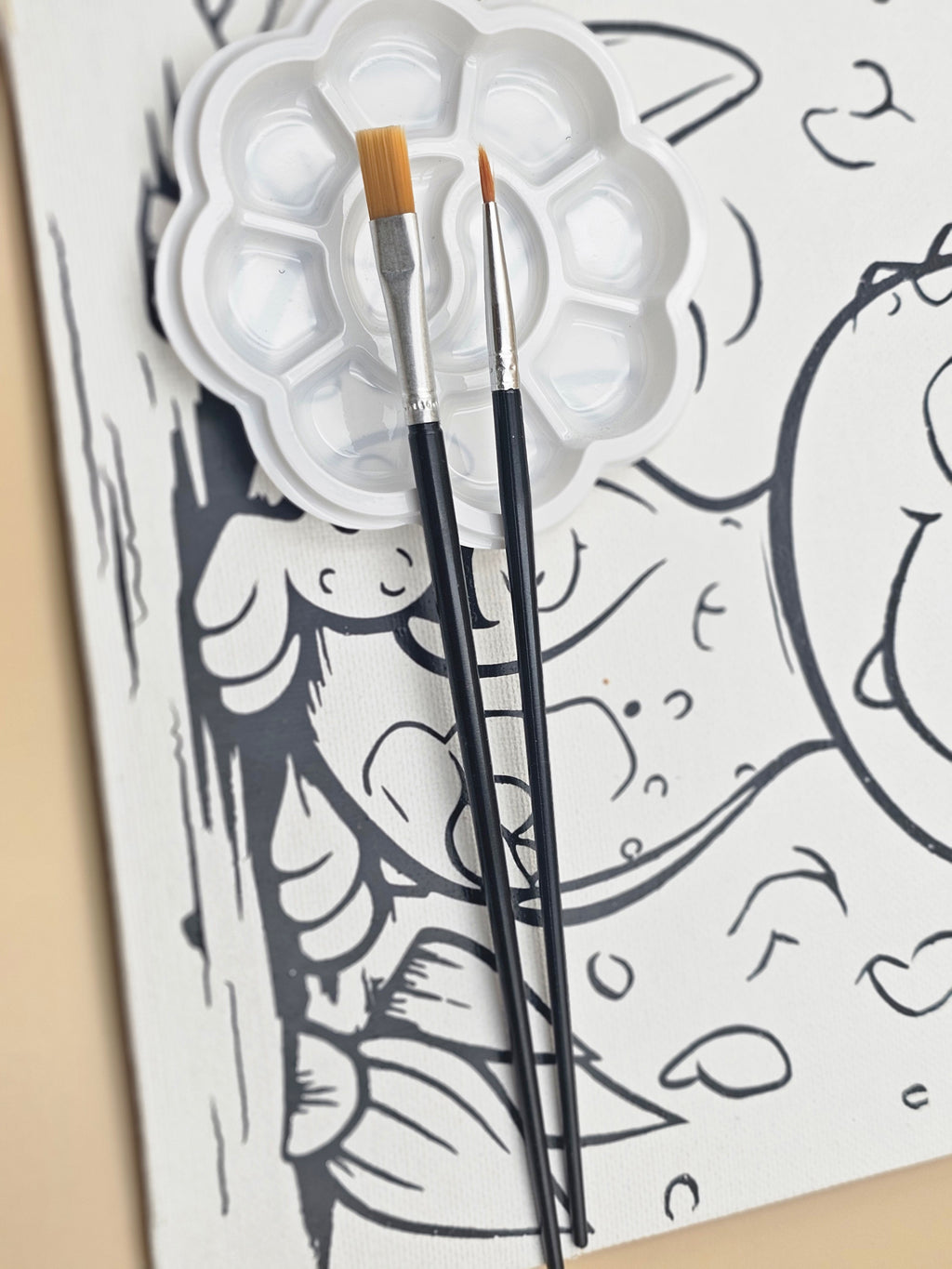 Baby Dinosaur DIY Paint Kit | Prehistoric Canvas Art for Kids
