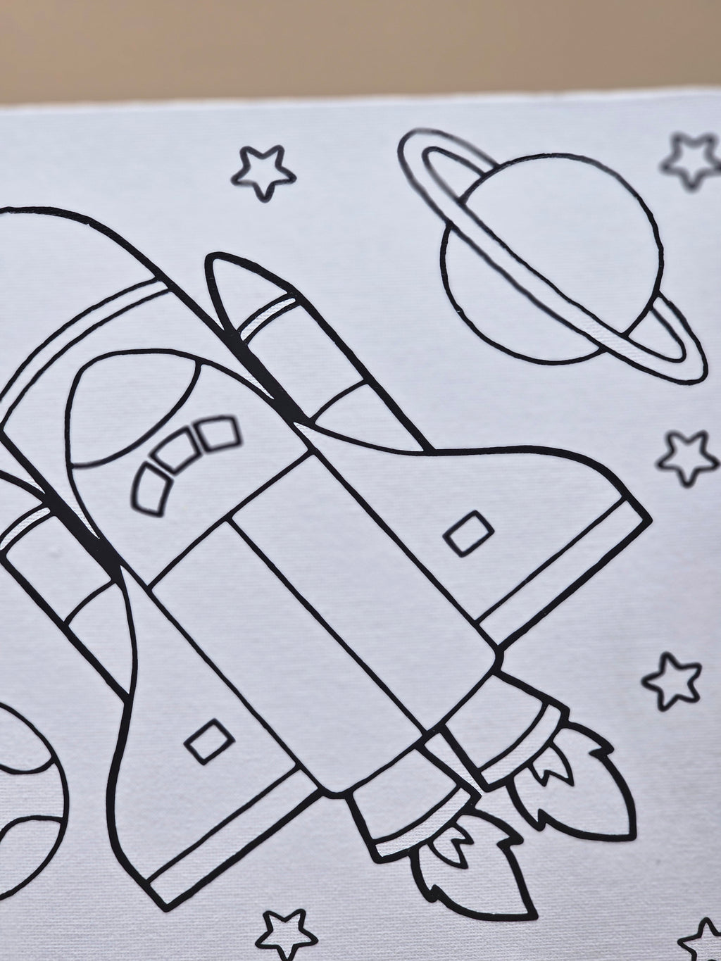 Blast Off! Space Shuttle DIY Paint Kit | Handcrafted Galaxy Canvas Art for Kids