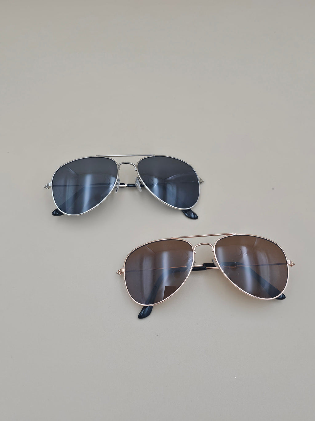 Classic Mini Aviator Sunglasses – Mirrored Metal Frame