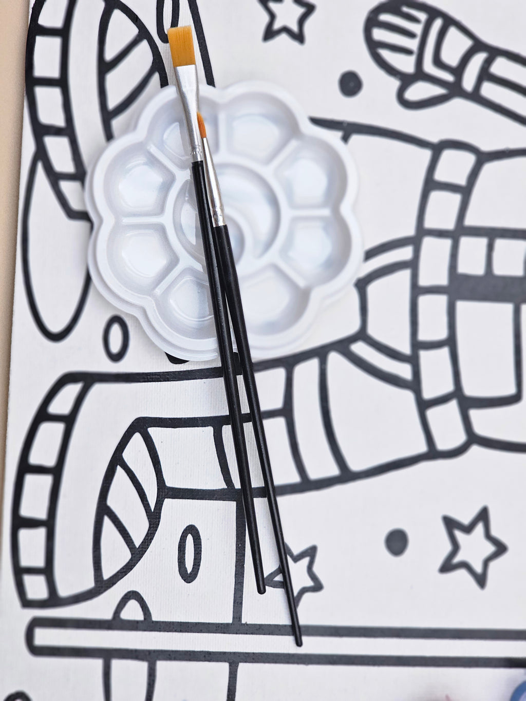 Astronaut on the Moon DIY Paint Kit | Space & Science Canvas Art for Kids