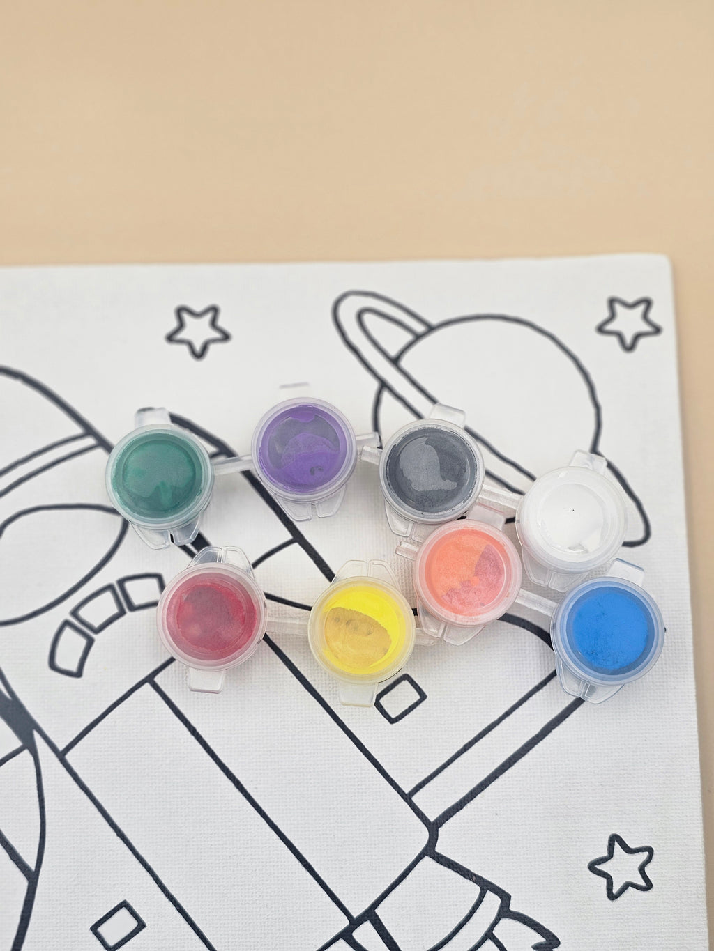 Blast Off! Space Shuttle DIY Paint Kit | Handcrafted Galaxy Canvas Art for Kids