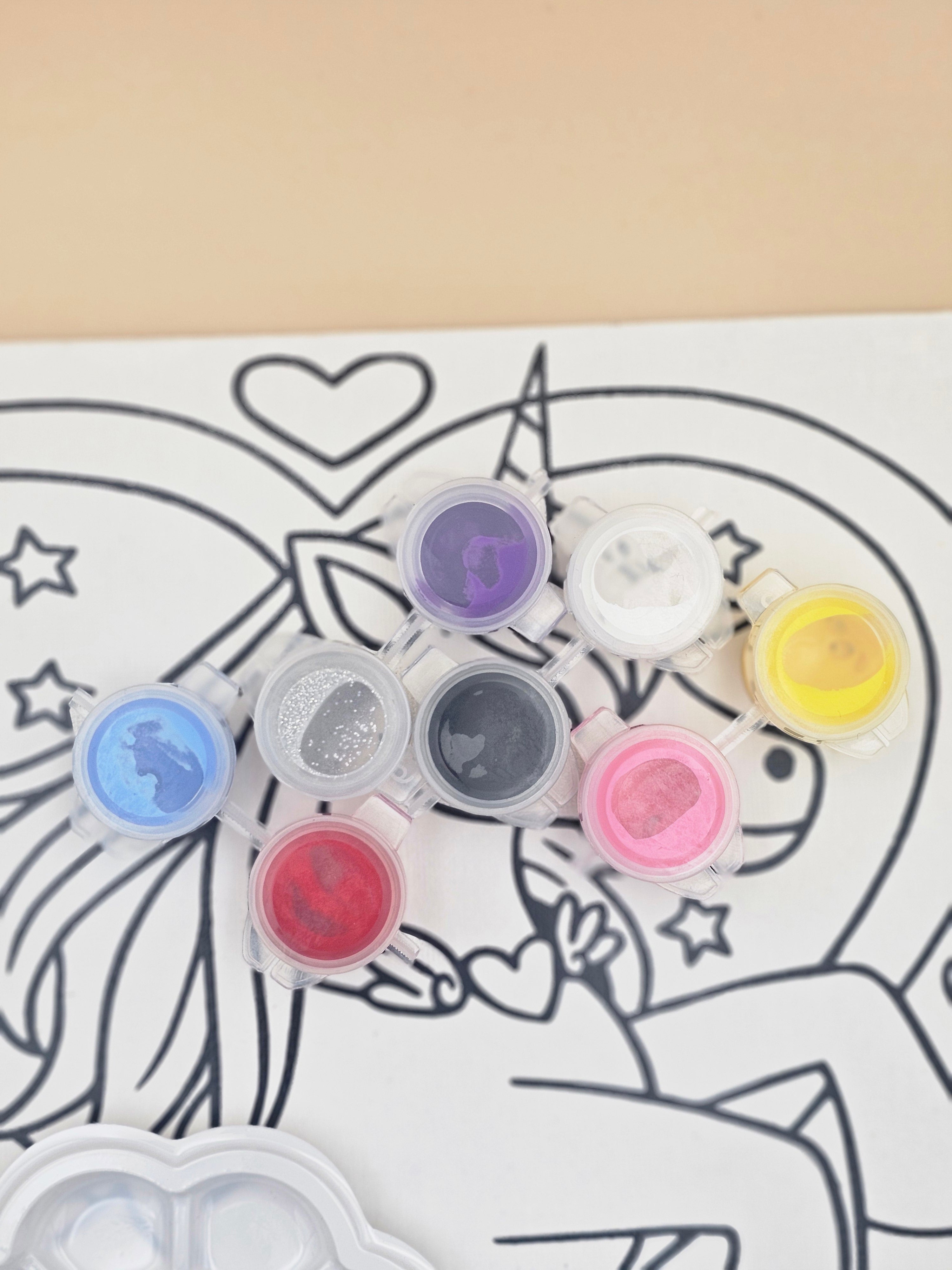 "I Am Loved" Unicorn DIY Paint Kit | Positive Affirmation Canvas Art for Kids