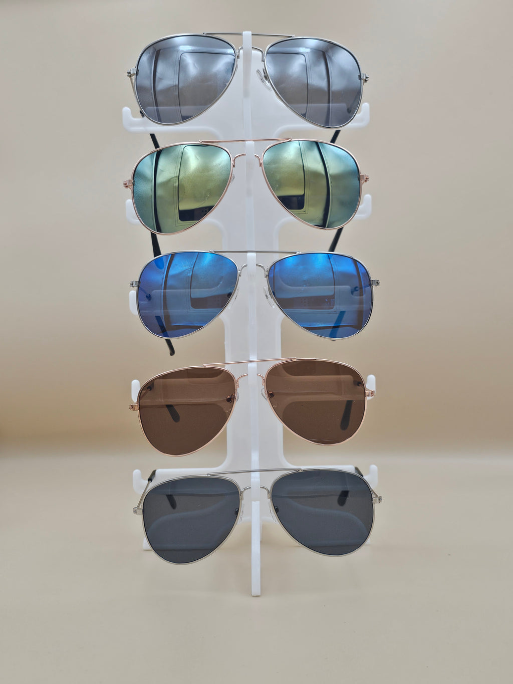 Classic Mini Aviator Sunglasses – Mirrored Metal Frame