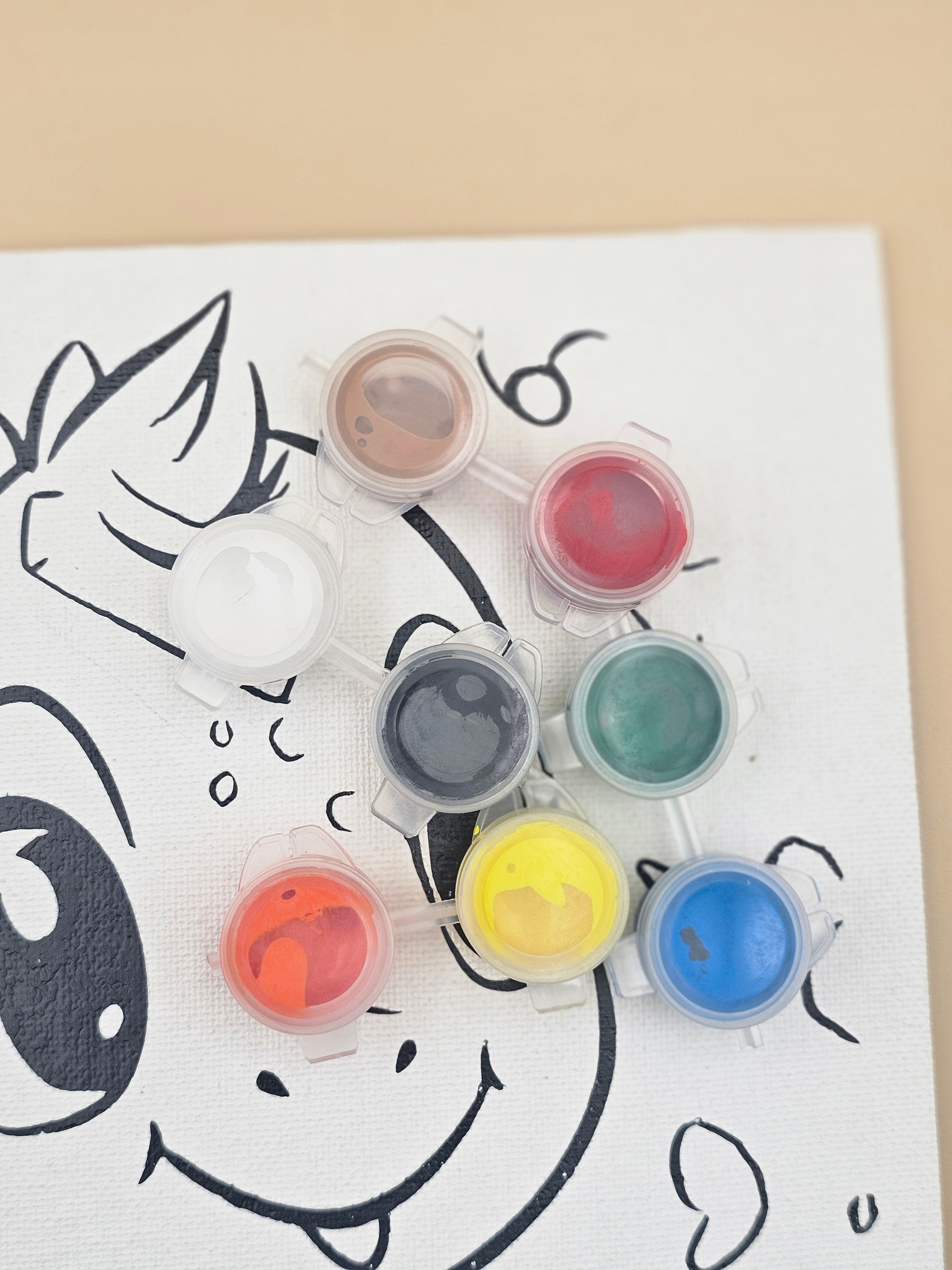 Baby Dinosaur DIY Paint Kit | Prehistoric Canvas Art for Kids