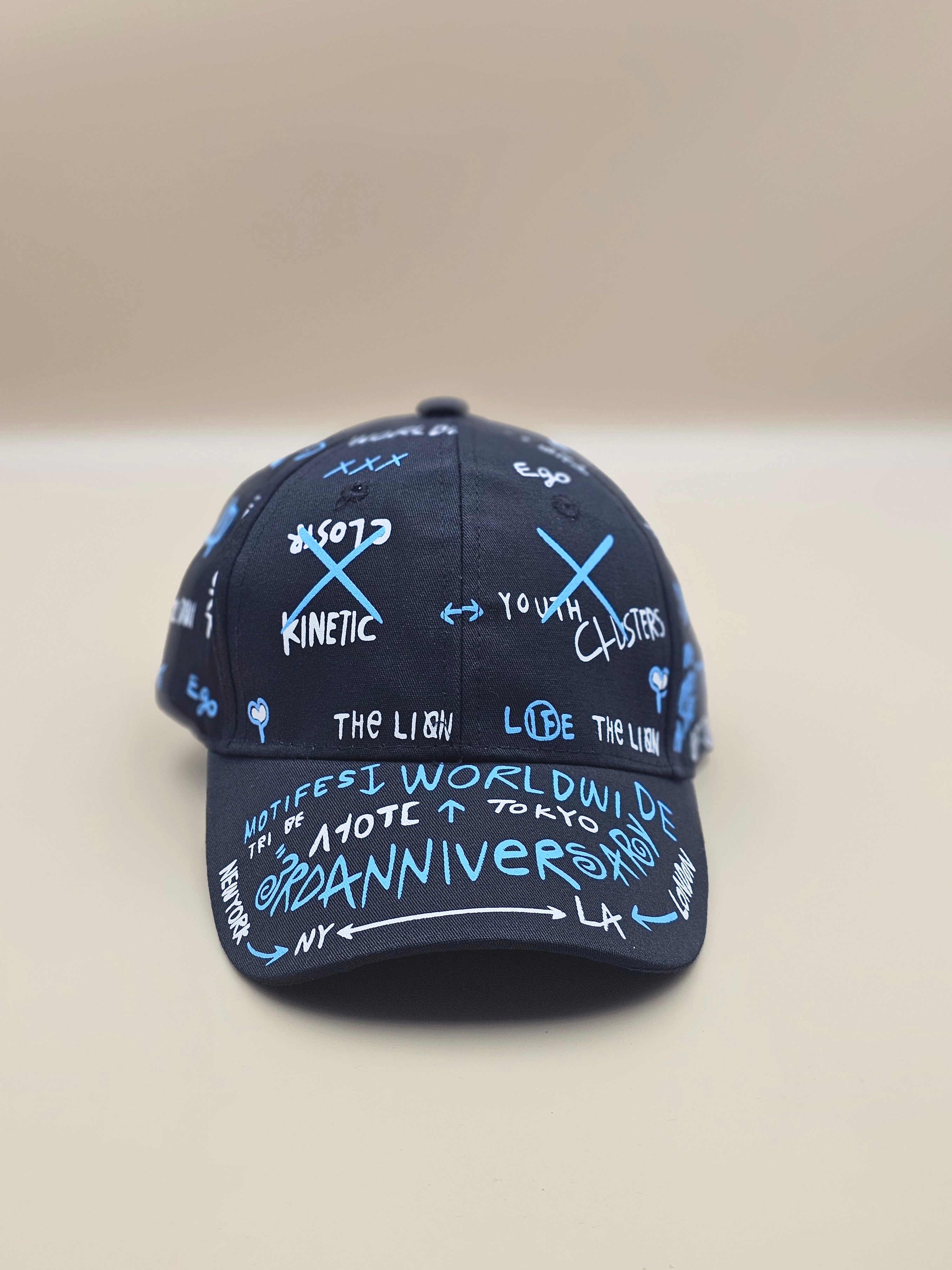 The "City Scribble" Cap – Black Graffiti Streetwear Hat