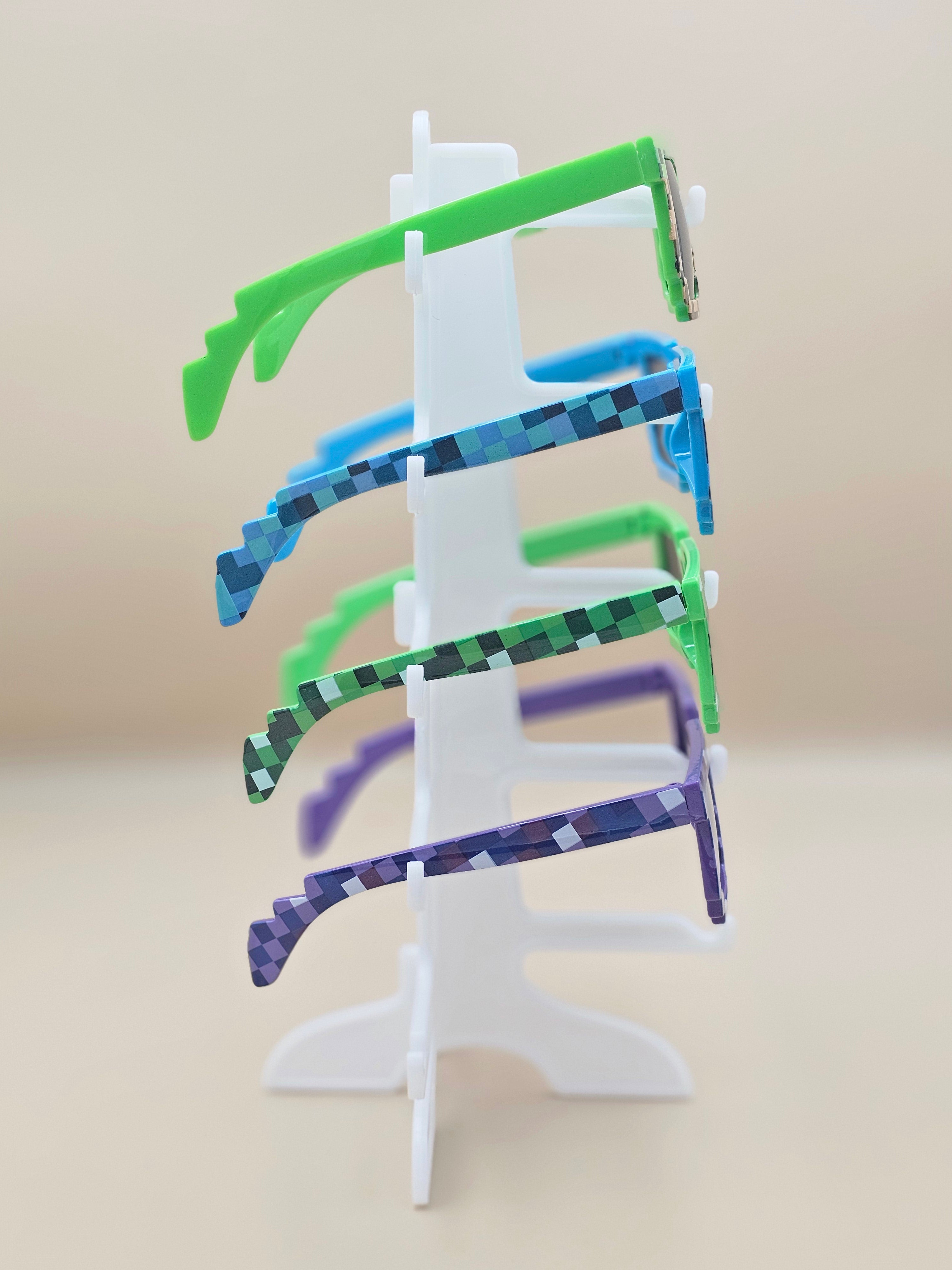 The "8-Bit" Gamer Sunglasses – Mosaic Pixel Shades