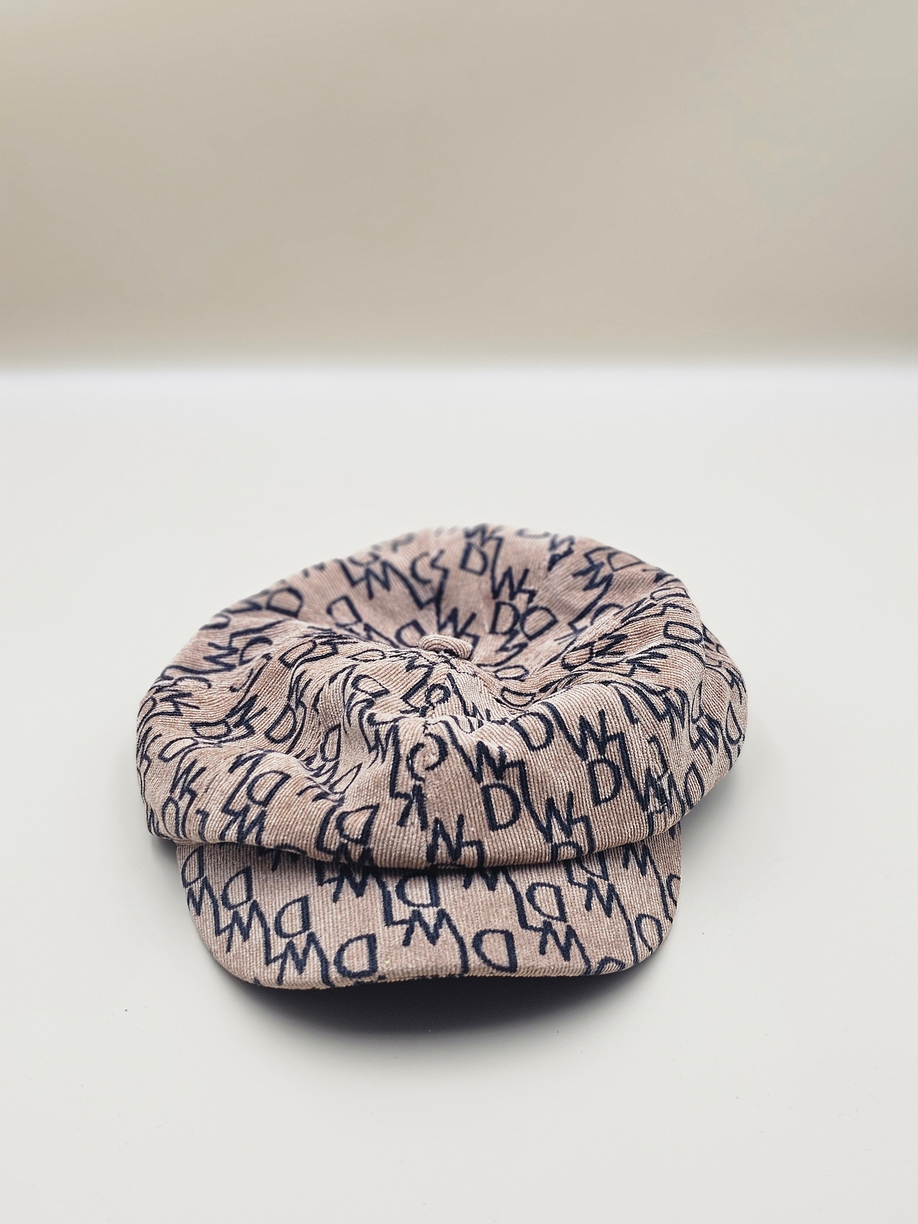 The "Mini Fashionista" Newsboy Cap – Monogram Print Hat