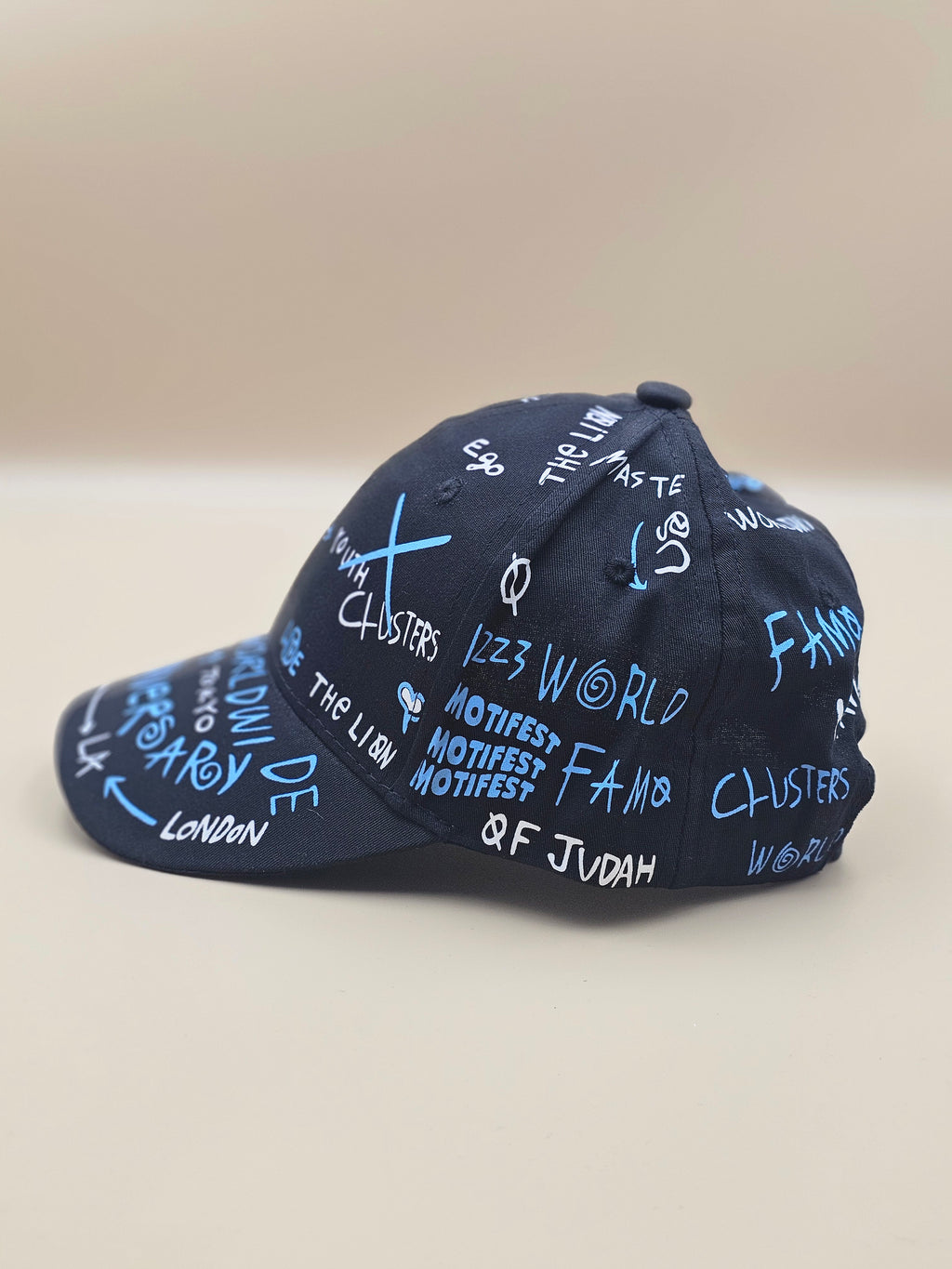 The "City Scribble" Cap – Black Graffiti Streetwear Hat