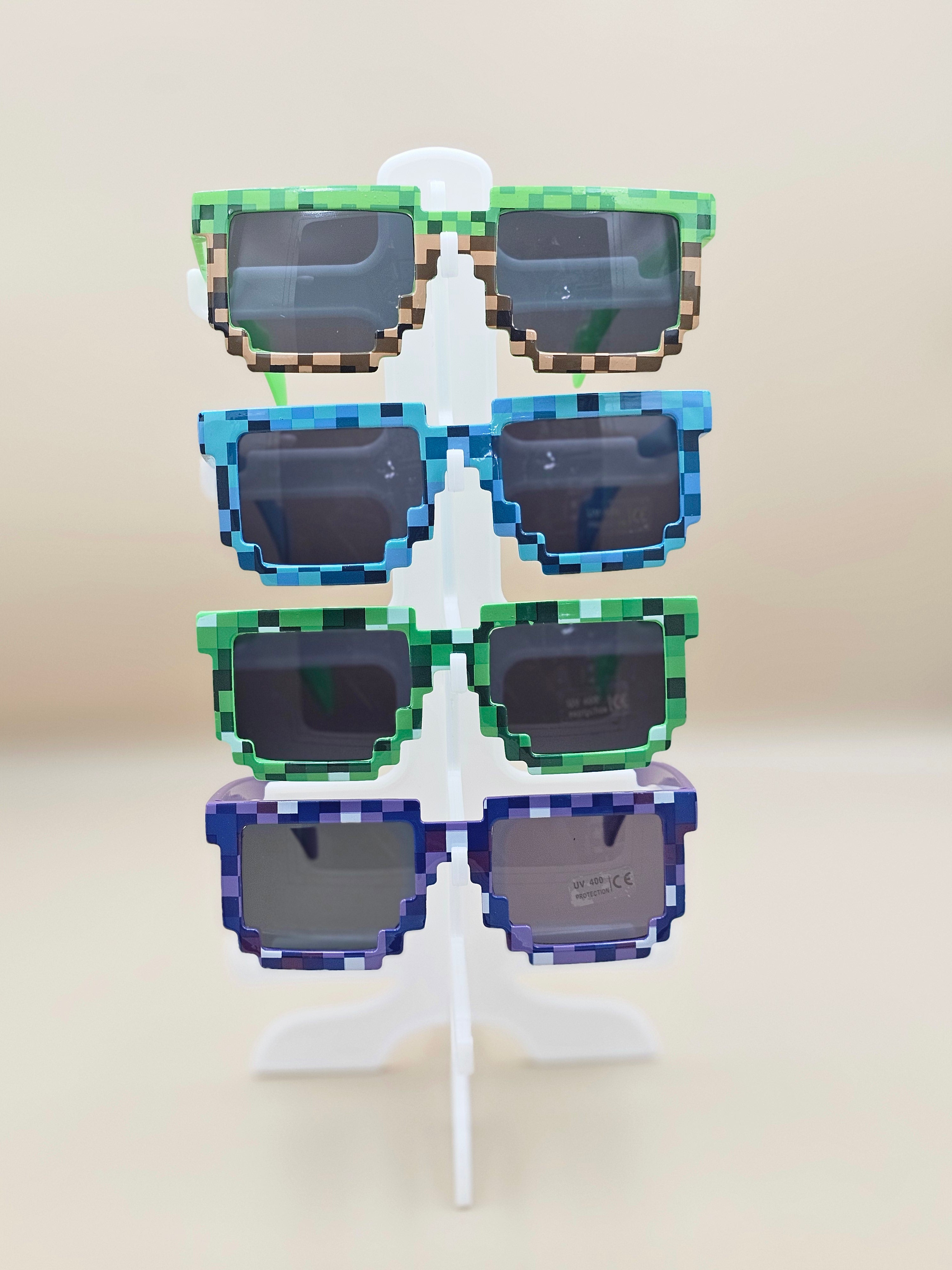 The "8-Bit" Gamer Sunglasses – Mosaic Pixel Shades