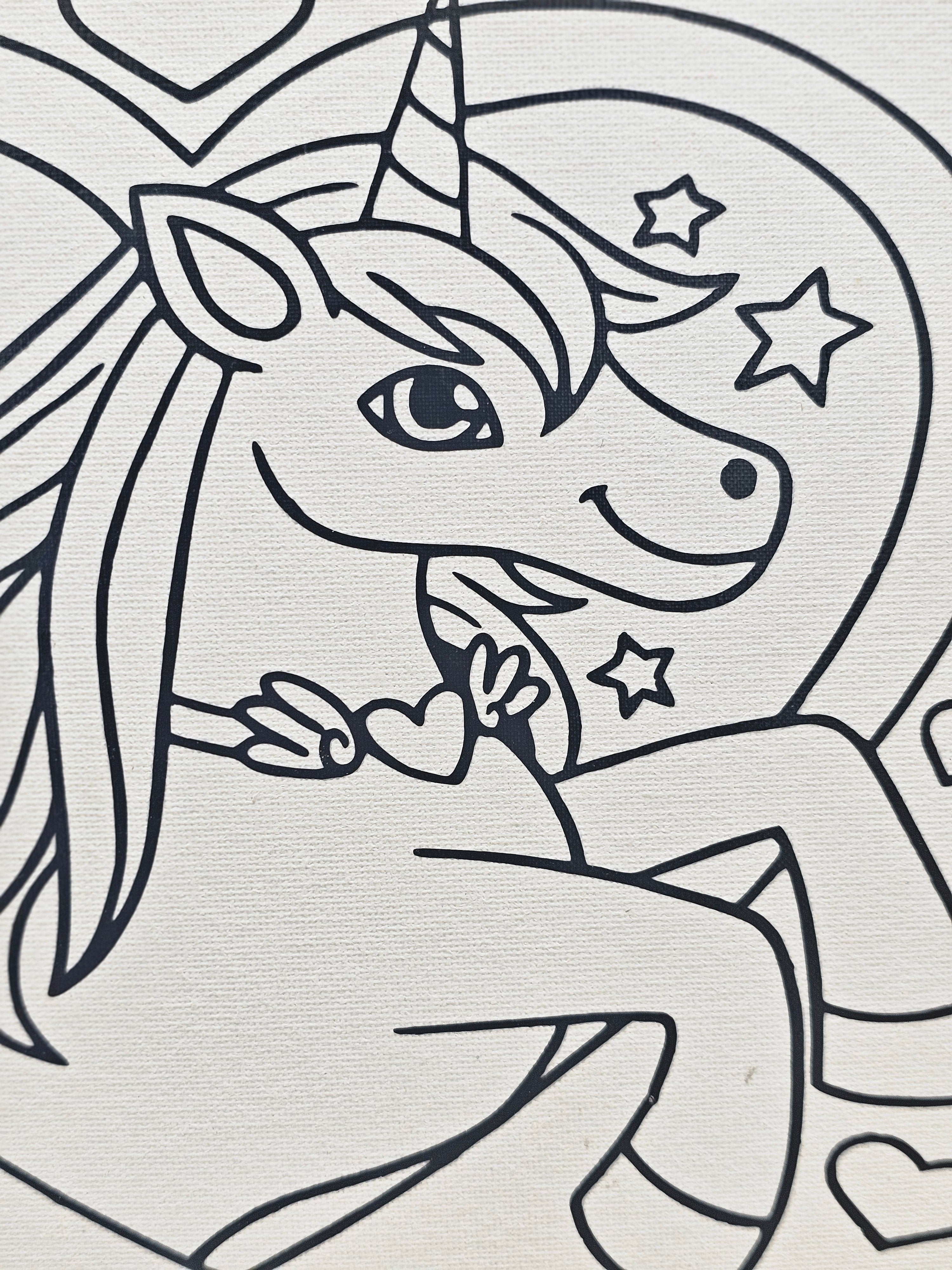 "I Am Loved" Unicorn DIY Paint Kit | Positive Affirmation Canvas Art for Kids