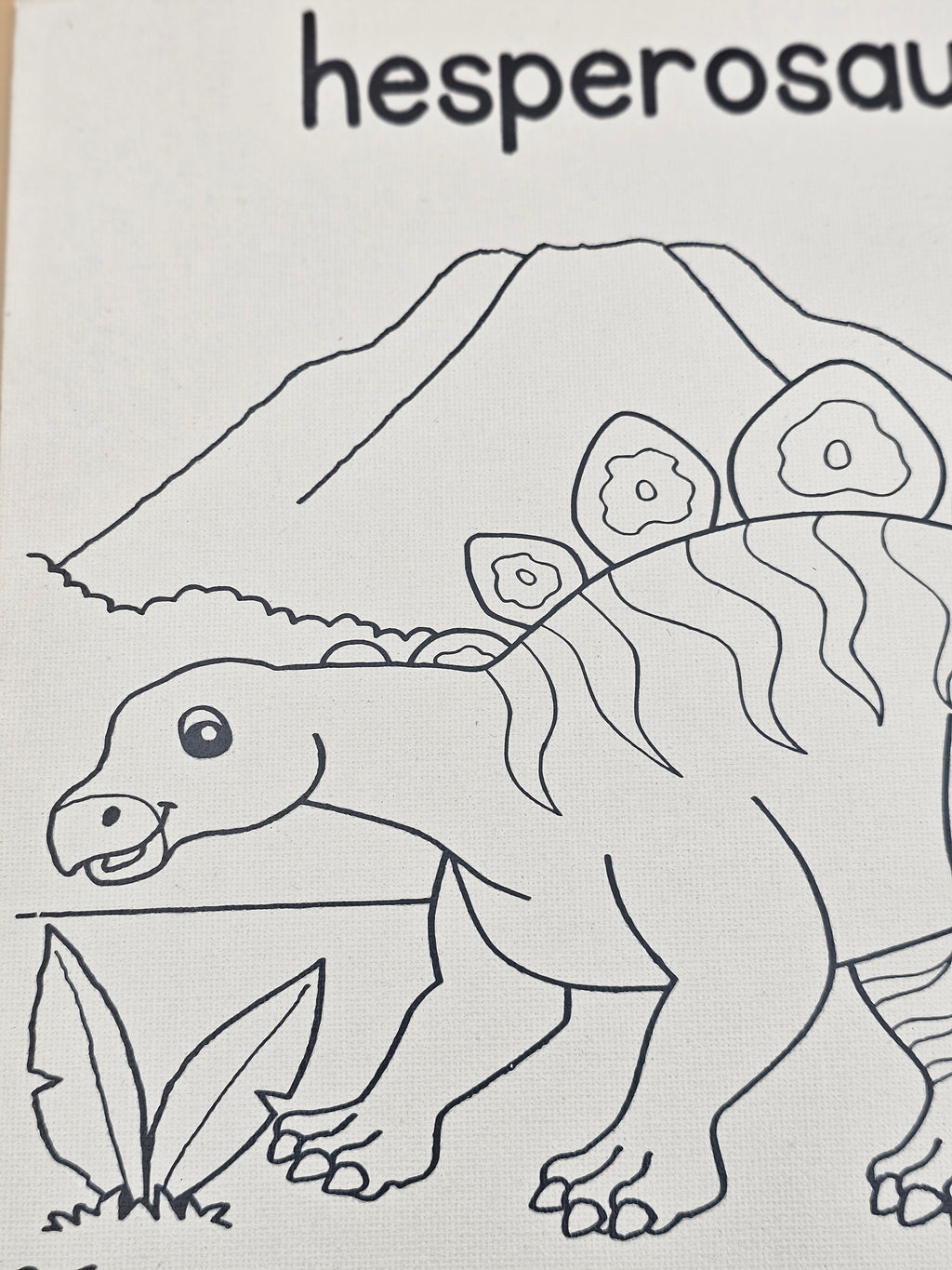 Hesperosaurus Dinosaur DIY Paint Kit | Prehistoric Animal Canvas Art for Kids