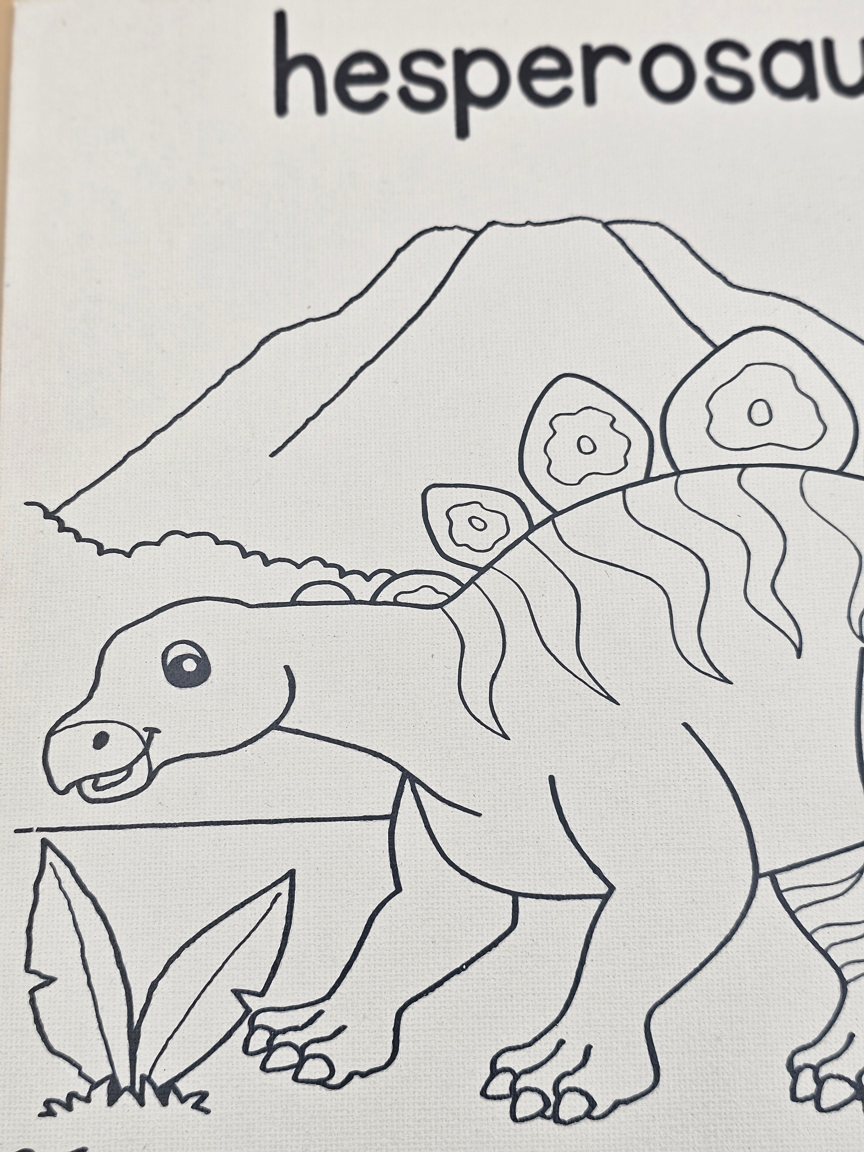 Hesperosaurus Dinosaur DIY Paint Kit | Prehistoric Animal Canvas Art for Kids