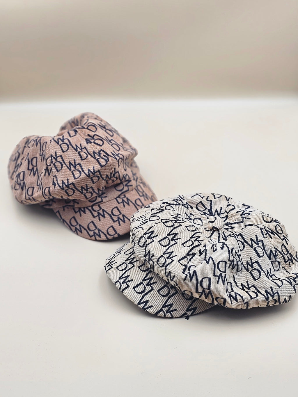 The "Mini Fashionista" Newsboy Cap – Monogram Print Hat