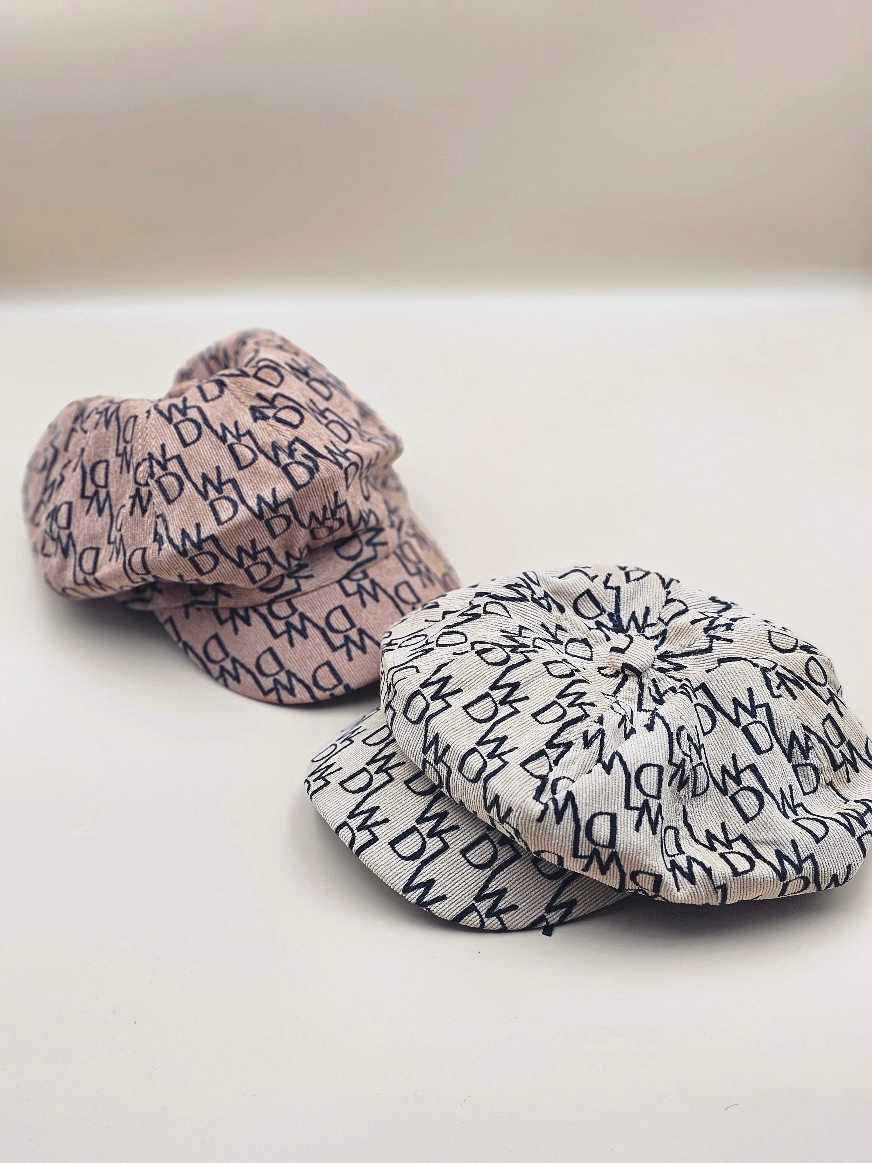 The "Mini Fashionista" Newsboy Cap – Monogram Print Hat