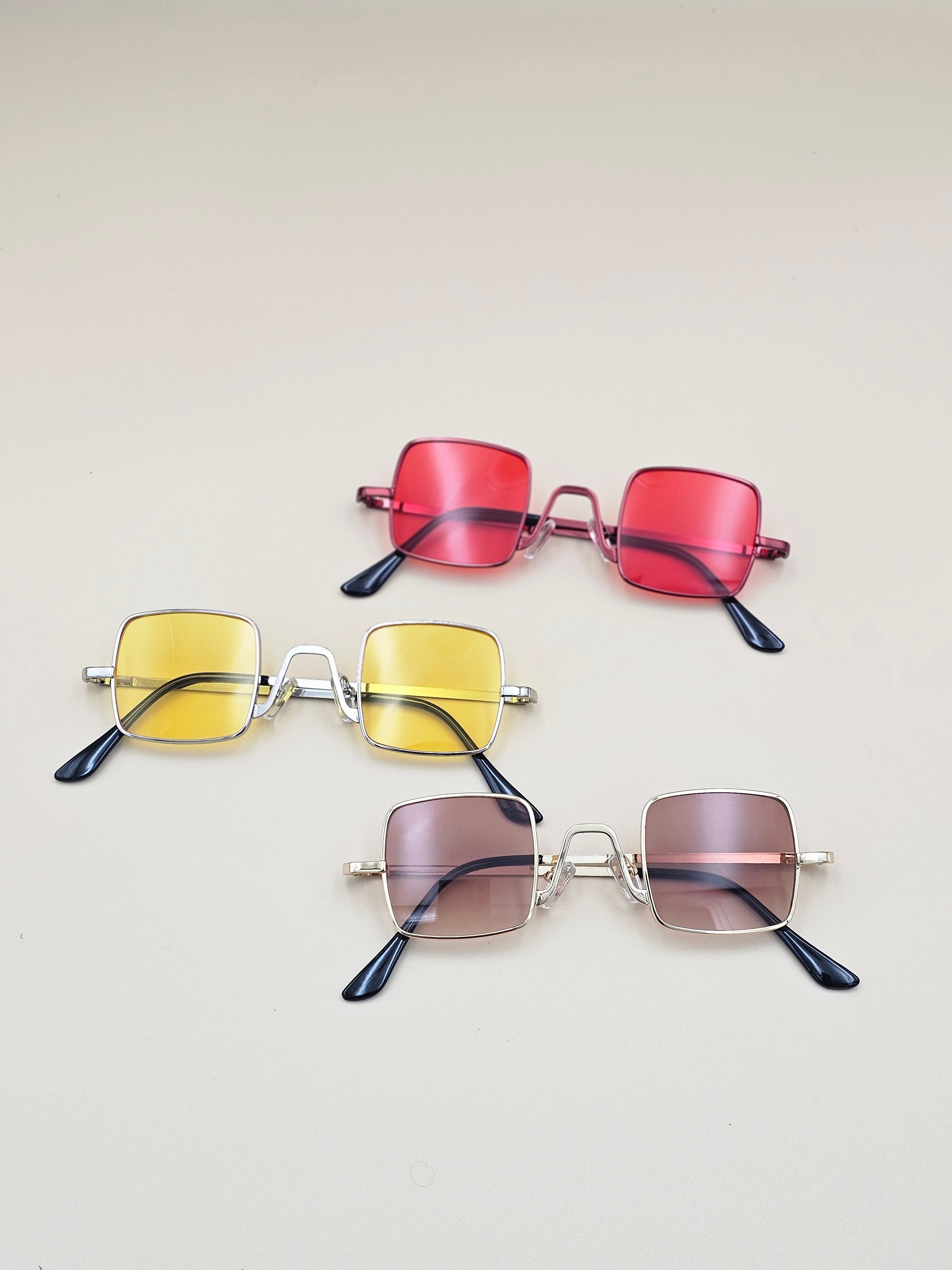 Retro Square "Jelly" Sunglasses – Vintage Oversized Shades